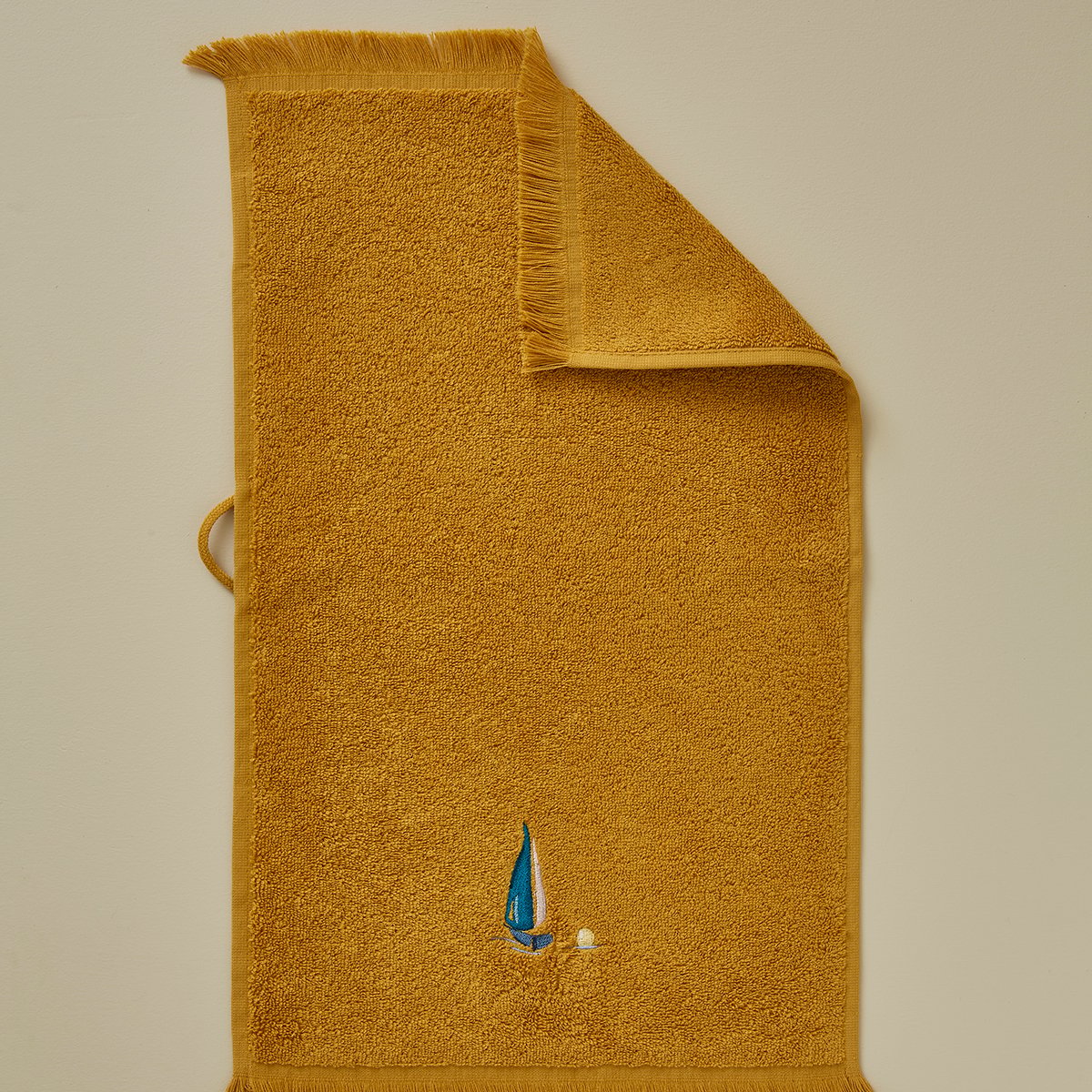 Serviette invité AU LARGE miel, SYLVIE THIRIEZ