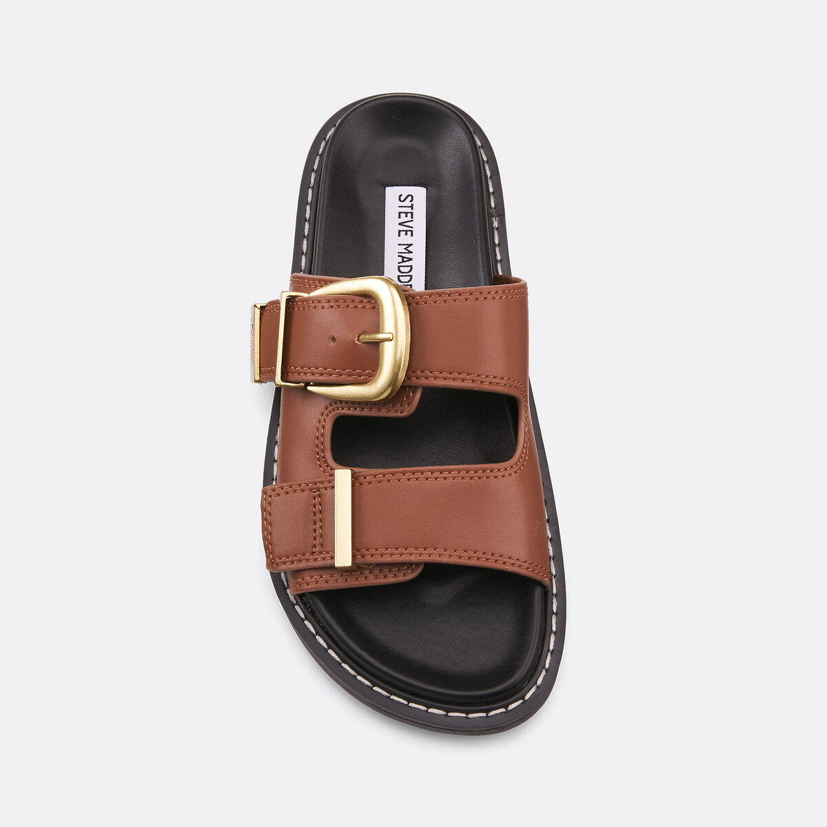 Arch-E Flat Leather Mules cognac, STEVE MADDEN