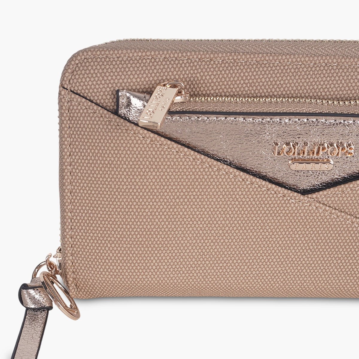 Grand portefeuille Tamelia beige,doré, LOLLIPOPS