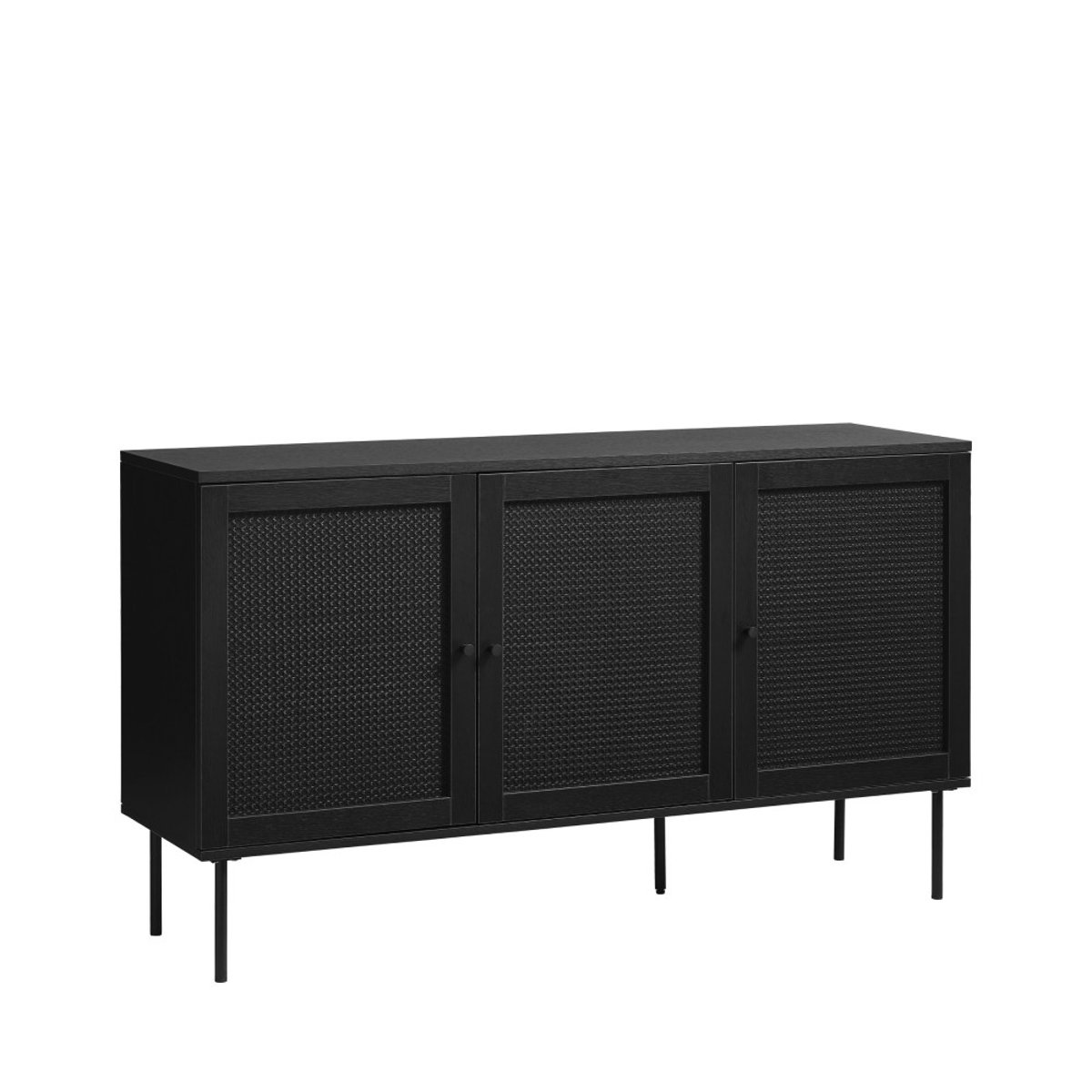 Buffet 3 portes en bois et métal L140cm- RINTO noir, DRAWER