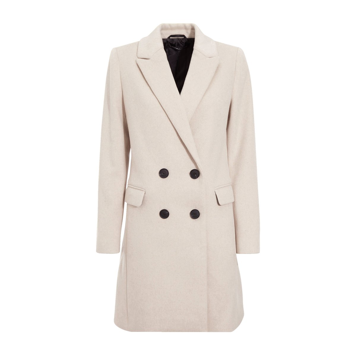 Manteau droit boutonné beige, CACHE CACHE
