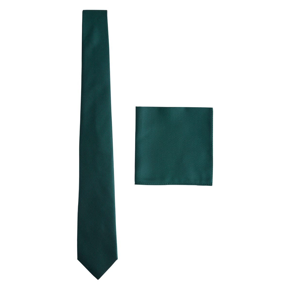Ensemble pochette et cravate texturées vert, NEXT