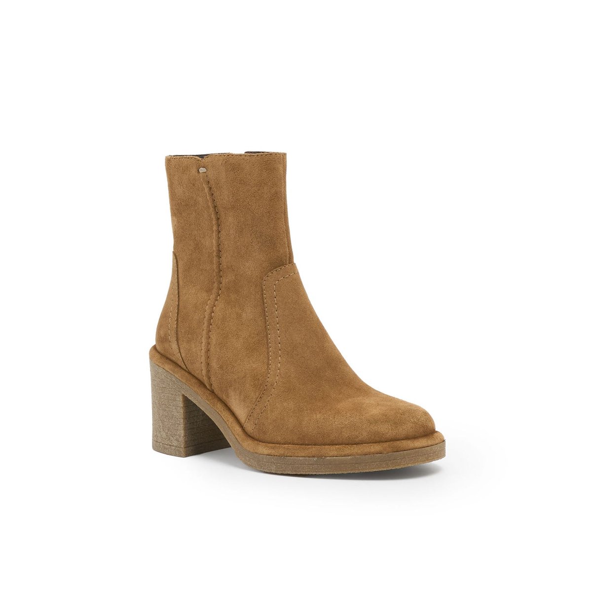 Boots À Talon en cuir KYOTO beige, MELLOW YELLOW