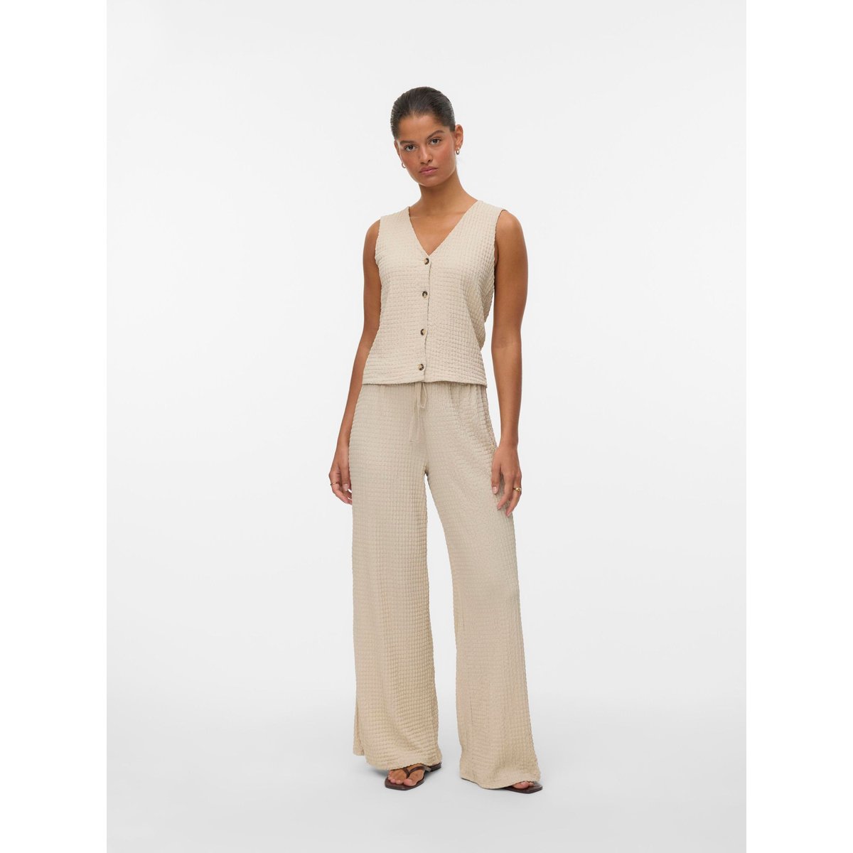 Pantalon À Jambe Large silver lining, VERO MODA