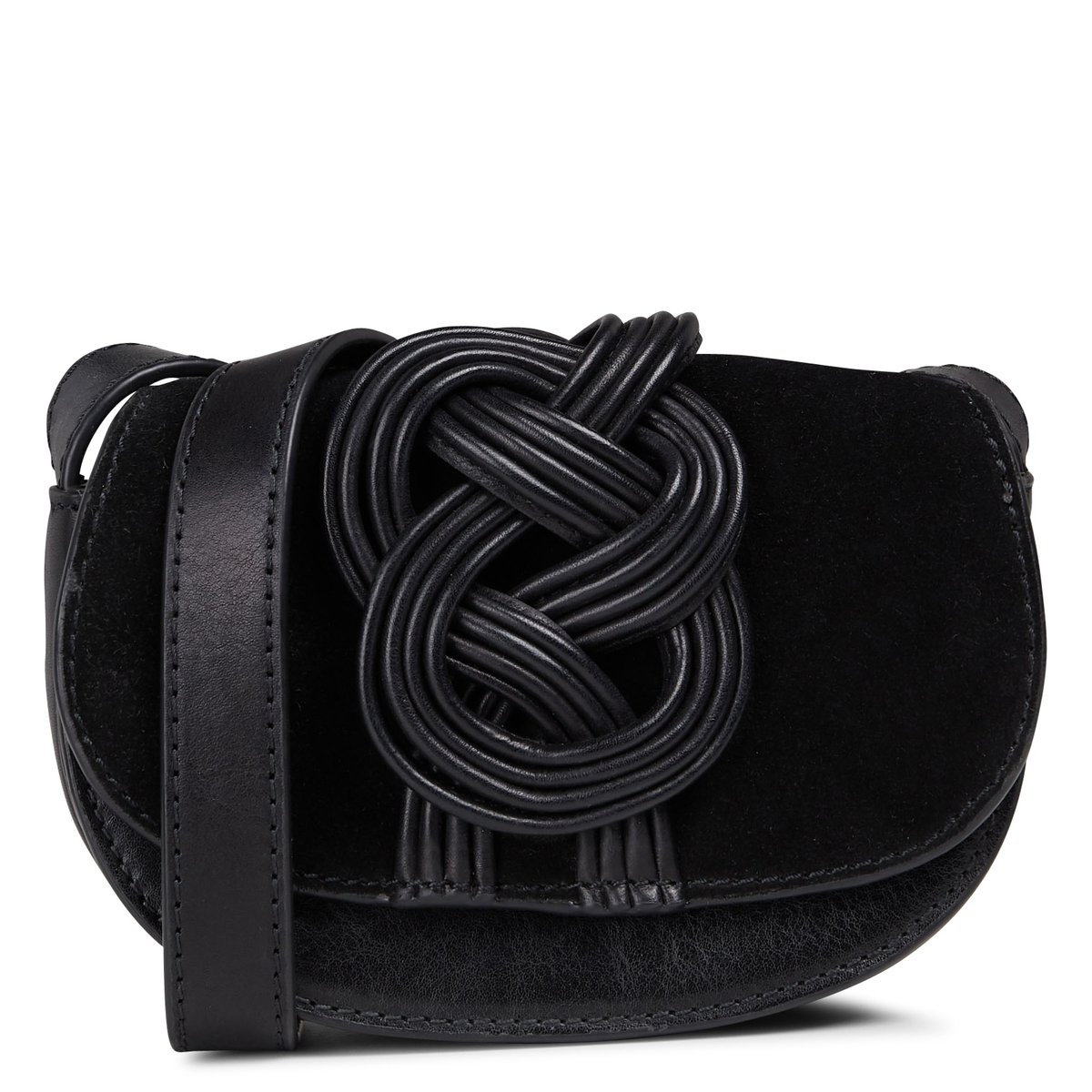 Sac en cuir MARIUS MINI noir, Maison 123