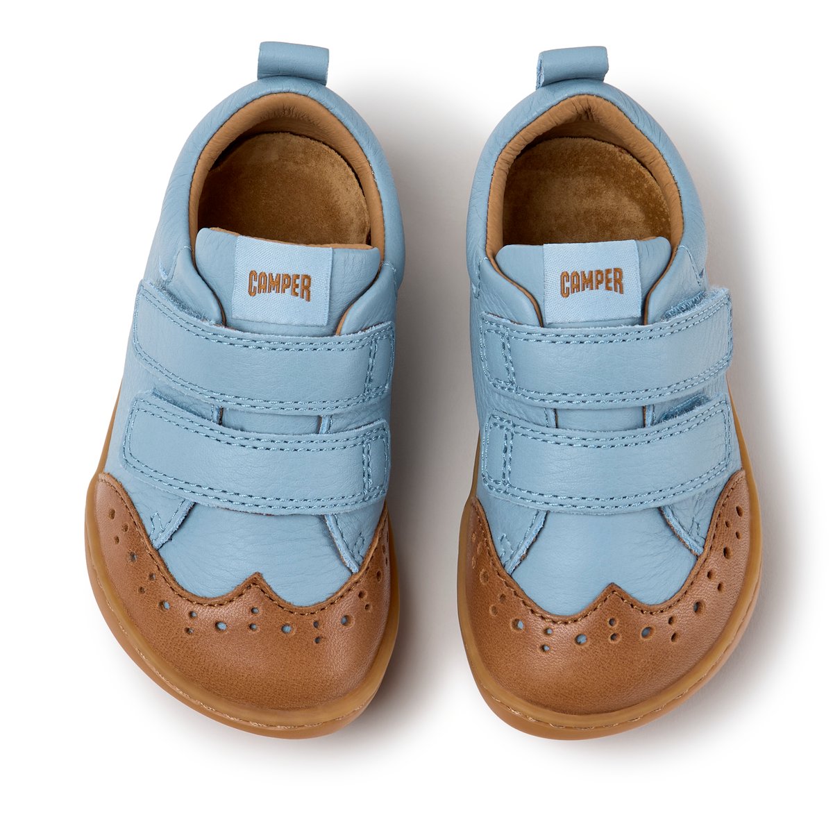 Baskets Peu Path Smooth Leather bleu brun 002, CAMPER