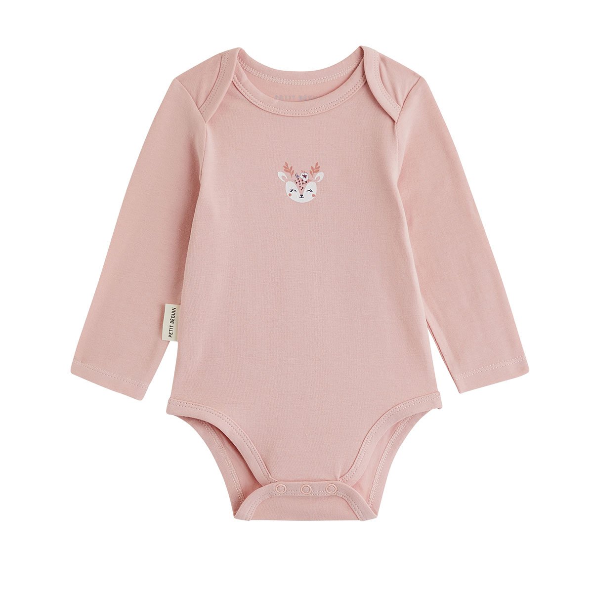 Lot de 2 bodies bébé manches longues Cléo rose, PETIT BEGUIN