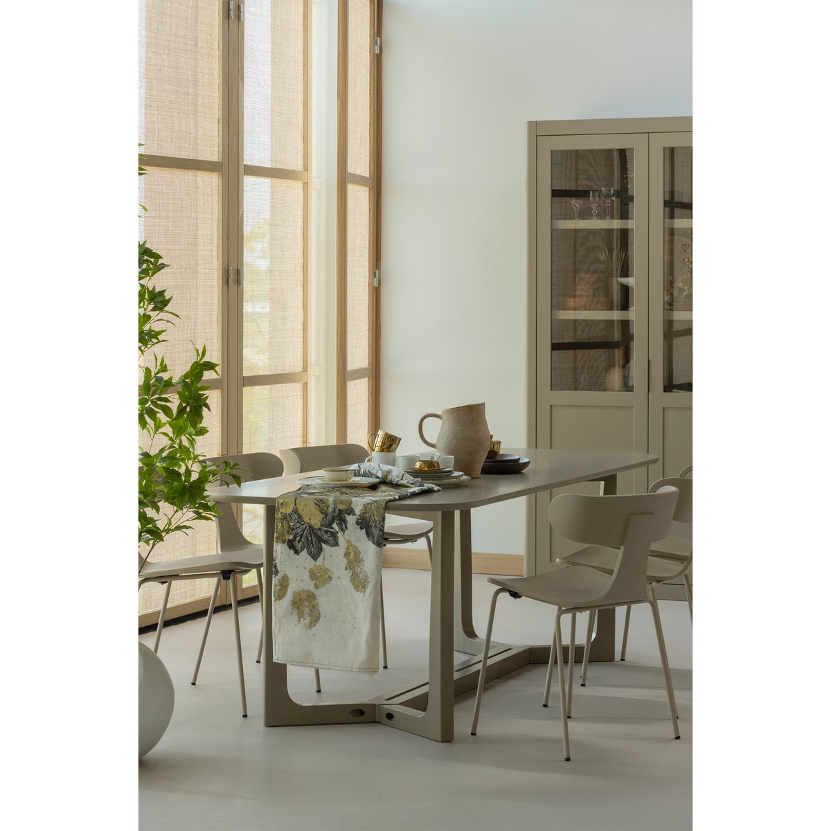 Buffet en bois de pin GUNNAR vert kaki, WOOOD