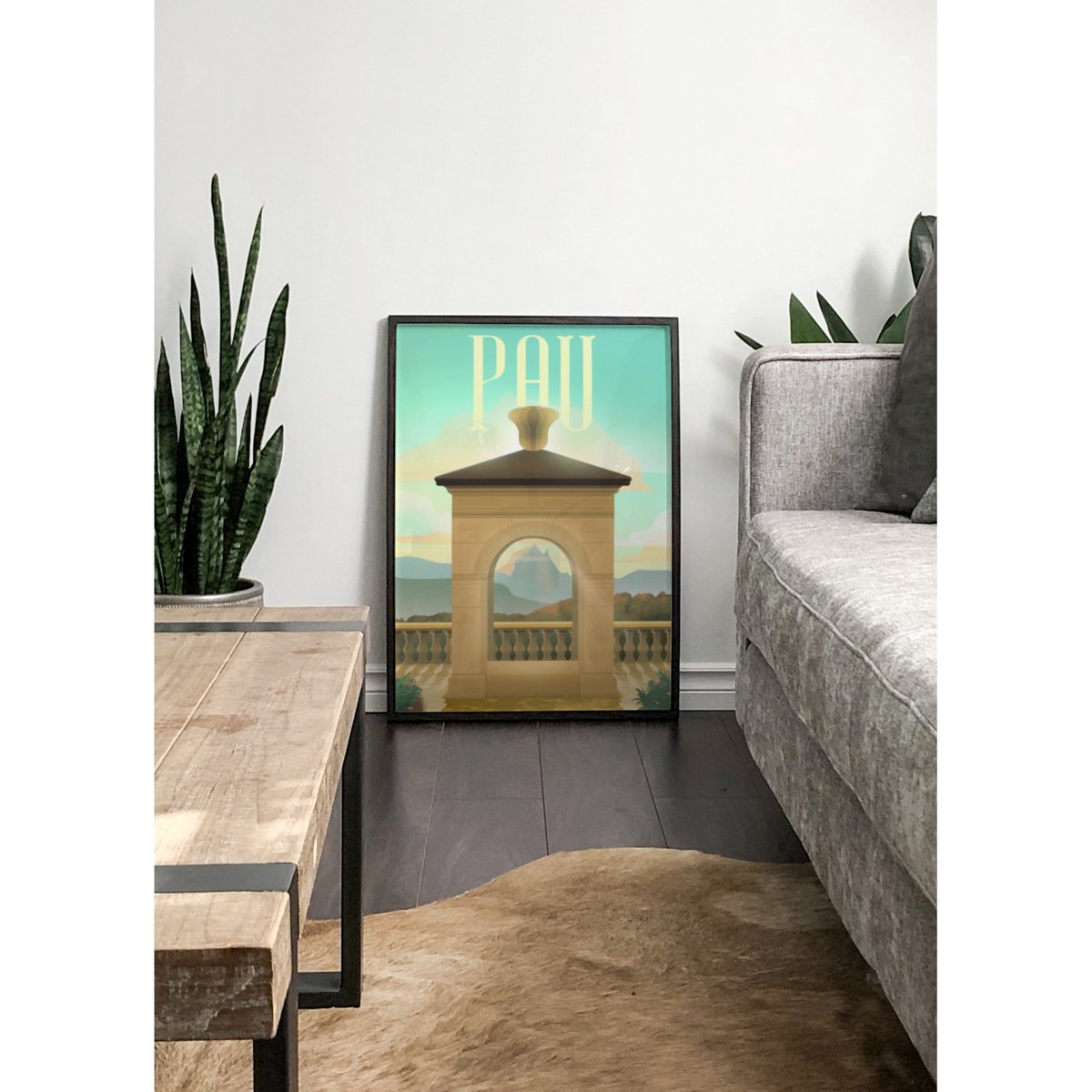 Affiche ville Pau blanc, L'AFFICHERIE