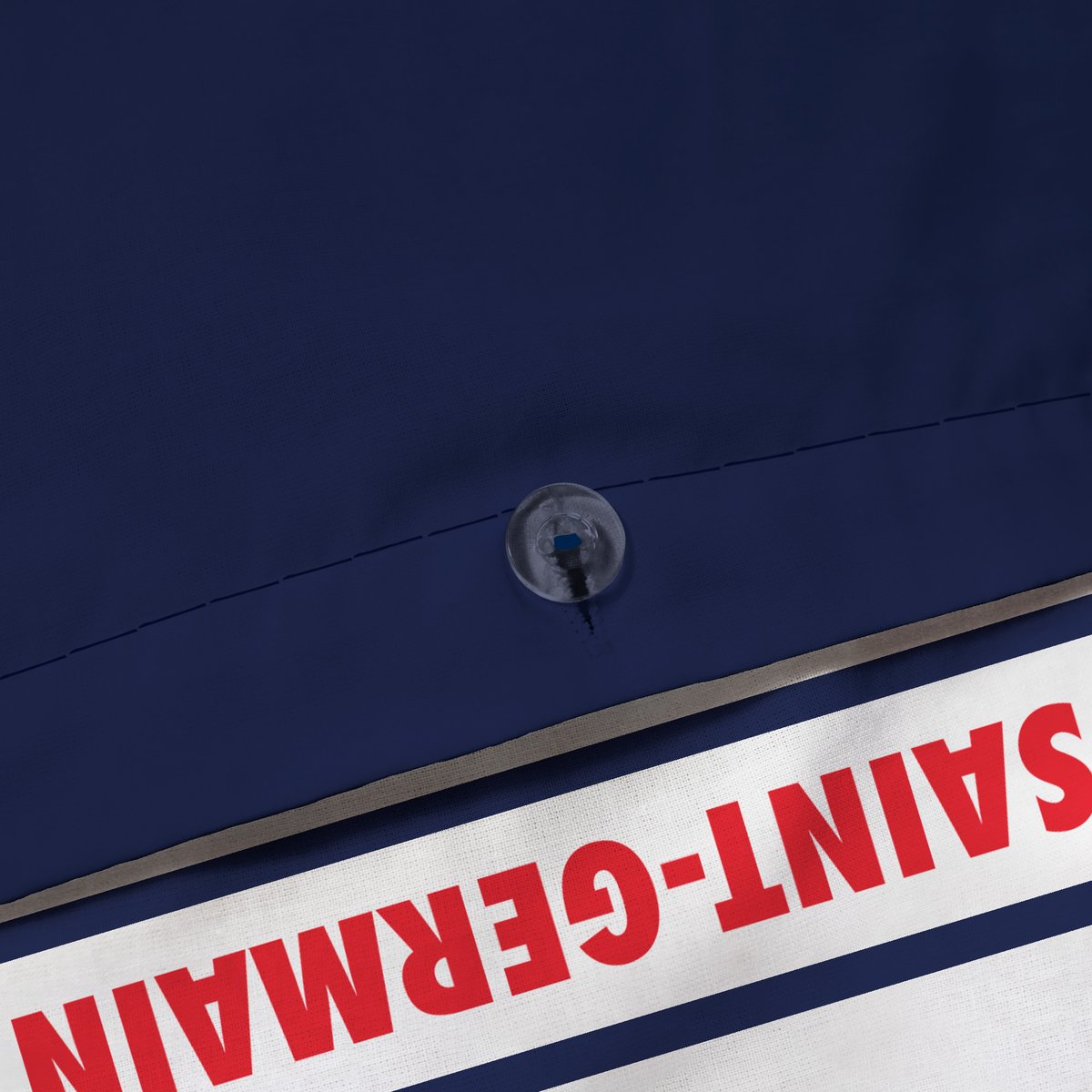 Parure de lit imprimée 100% coton, Paris Saint Germain LOGO bleu, PSG