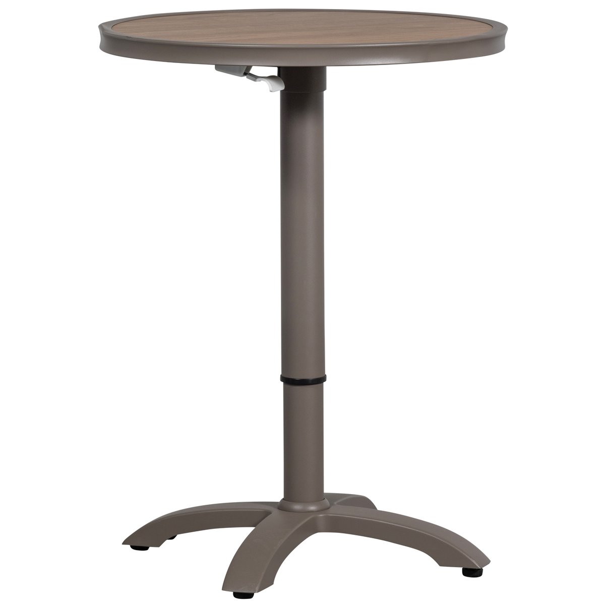Table de bar réglable en hauteur en aluminium JEPPE marron/ gris, WOOOD