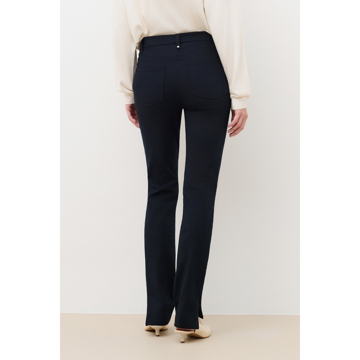 Pantalon slim working girl PWESLEY bleu marine, CAROLL
