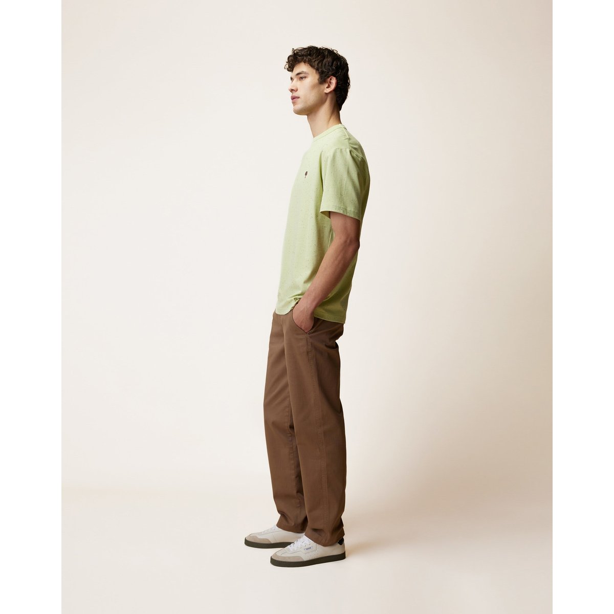 T-shirt en maille vert anis, FAGUO