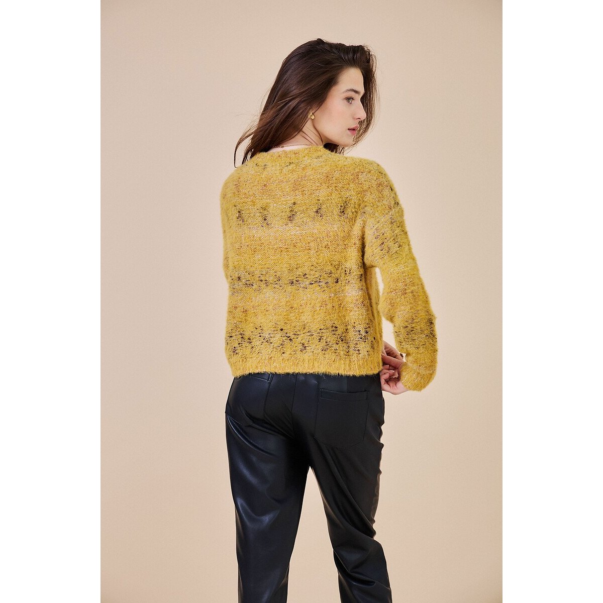 Crew Neck Jumper camel, SEE U SOON