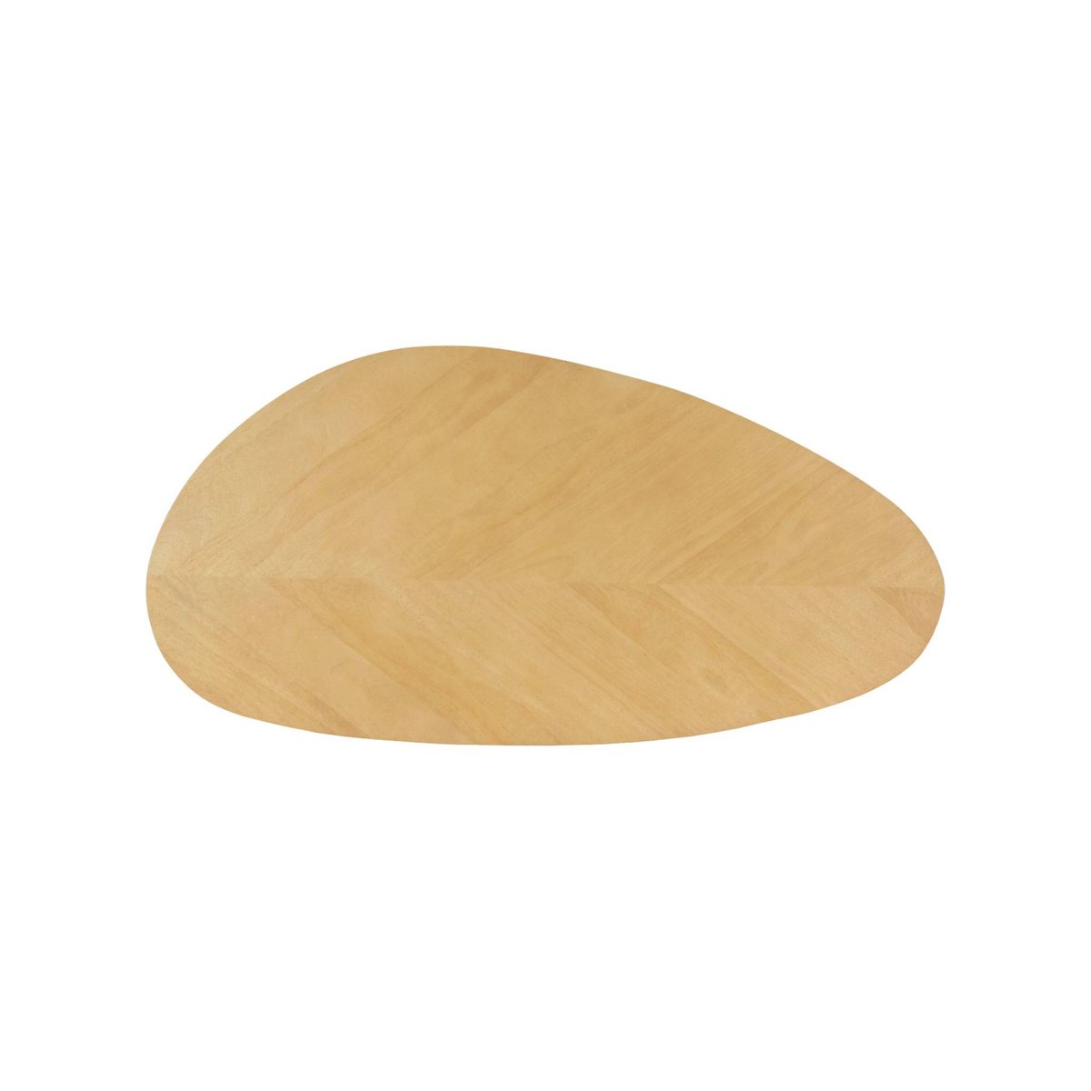 Table basse organique décor bois placage manguier piètement acier VANYA naturel, SWEEEK