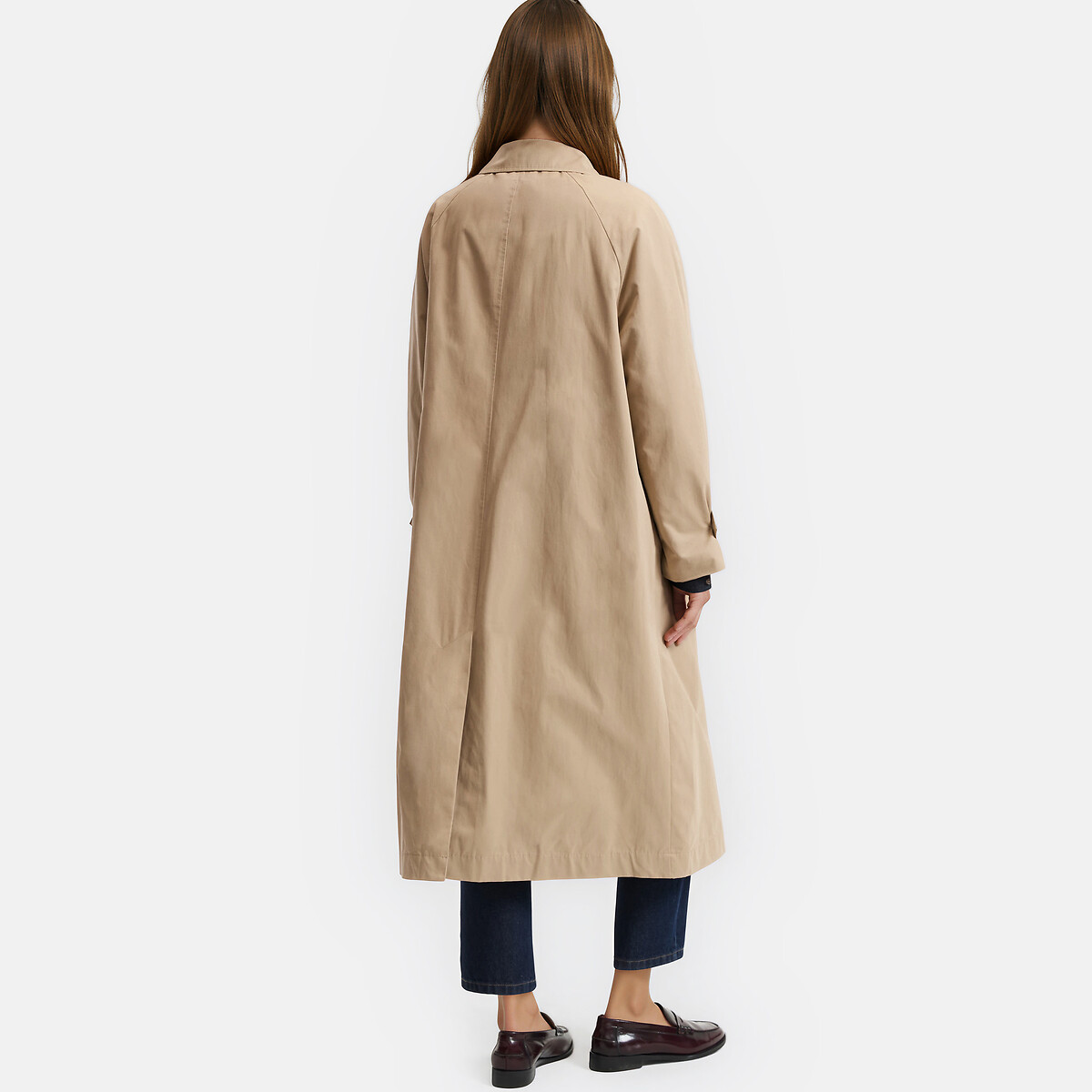 Signatures Maurice Oversize Trench Coat with Button Fastening beige, LA REDOUTE COLLECTIONS