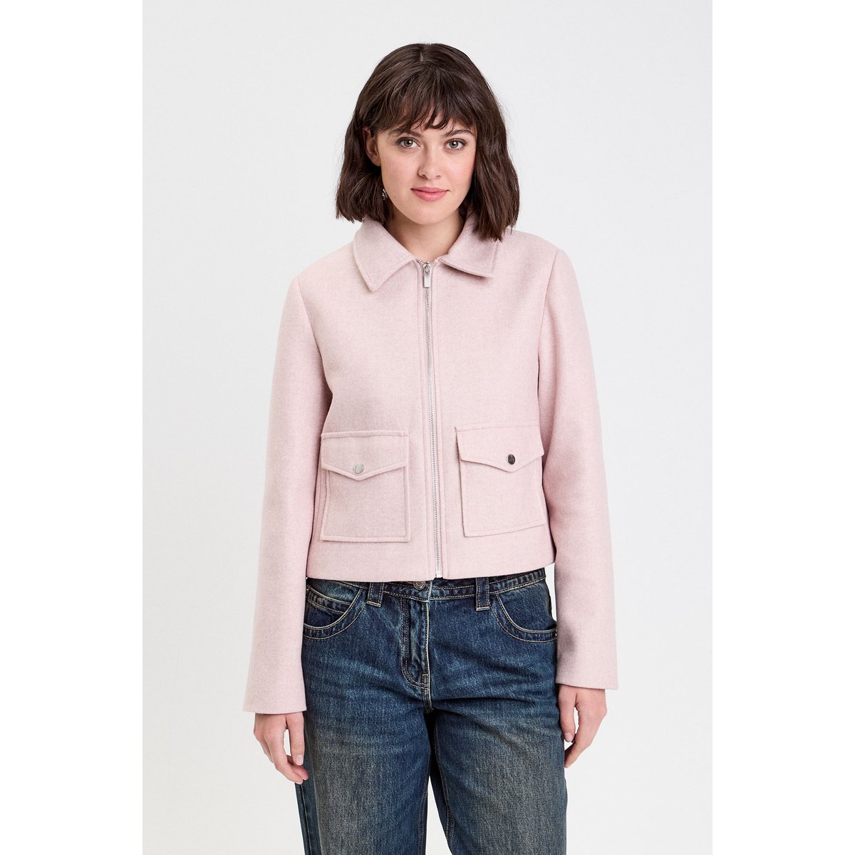 Veste zippée rose poudrée, CACHE CACHE