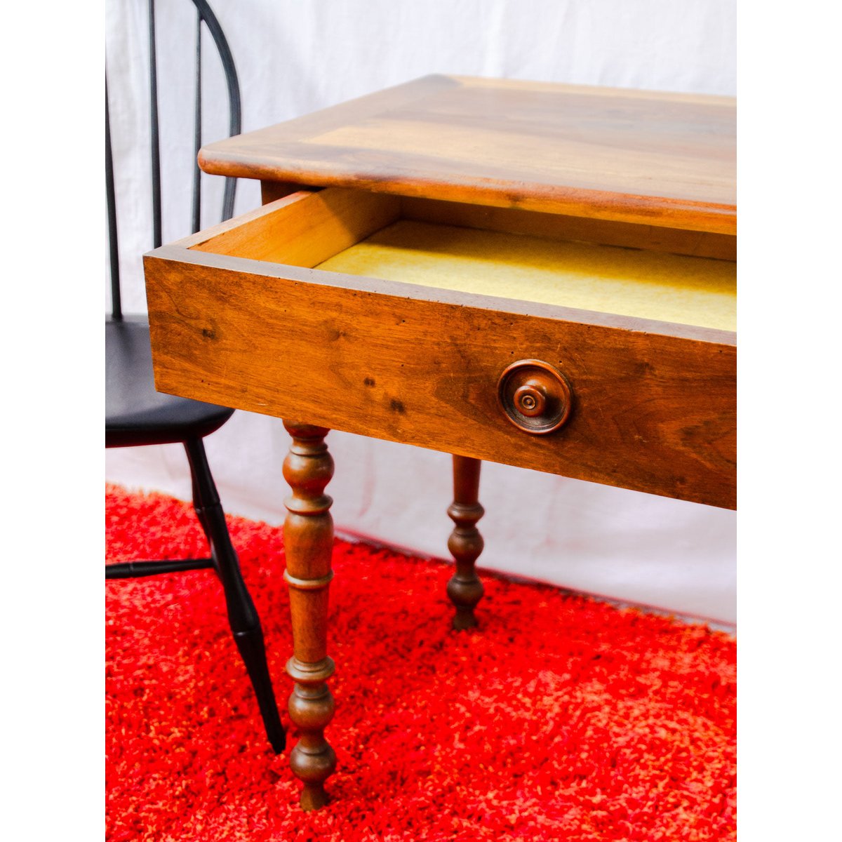 Bureau en merisier Edouard N°1120 - Bon état bois foncé, DEBONGOUT