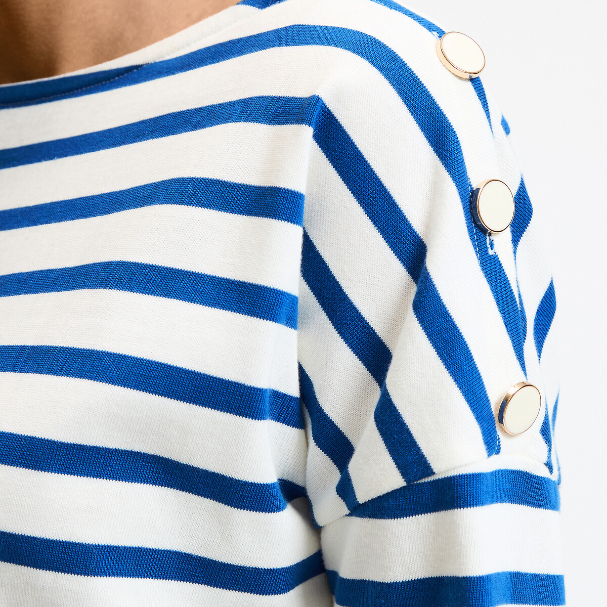 T-shirt stile marinaro oversize, Signature AIMIE blu rigato bianco, LA REDOUTE COLLECTIONS