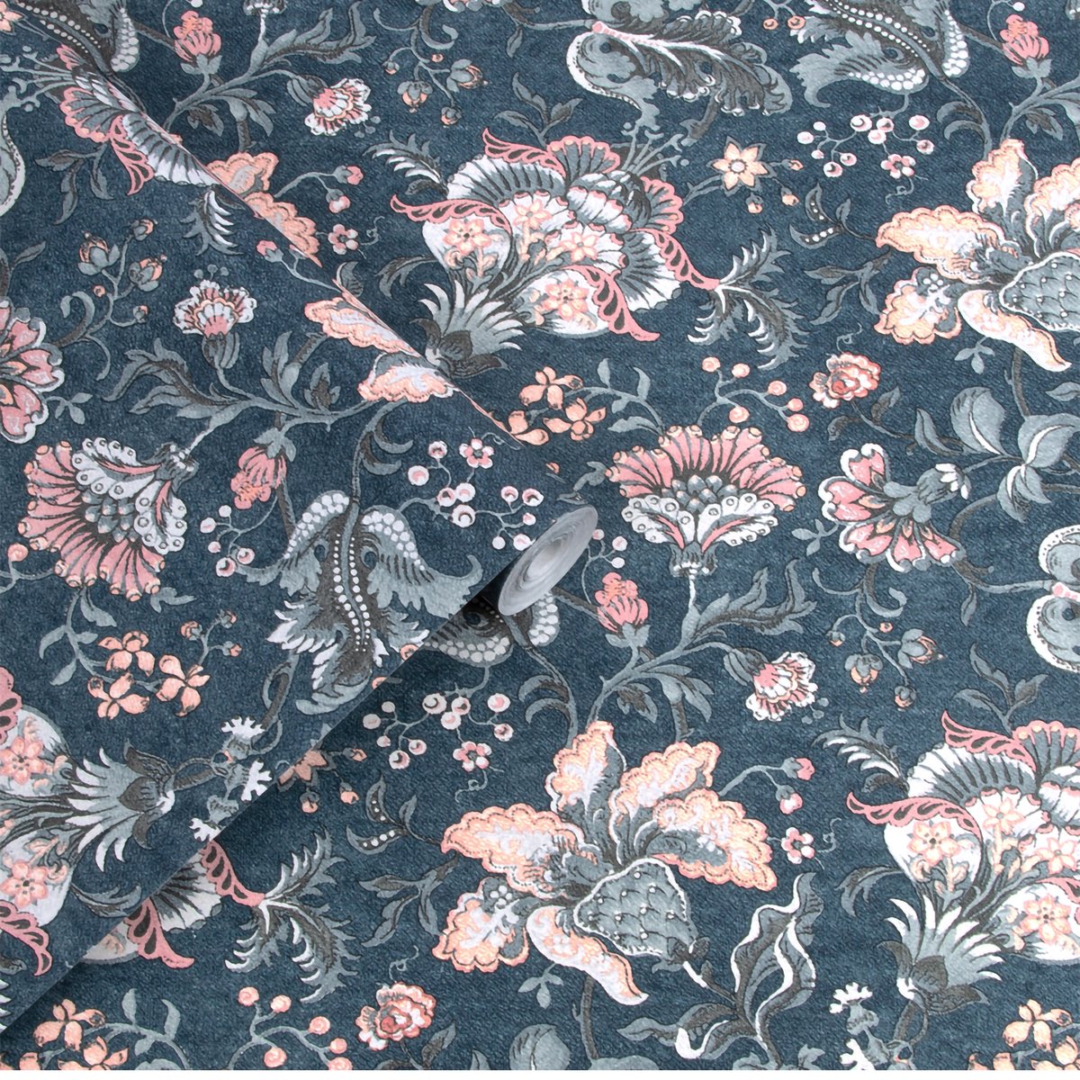 Papier peint Fleurs Portia Seaspray bleu, LAURA ASHLEY