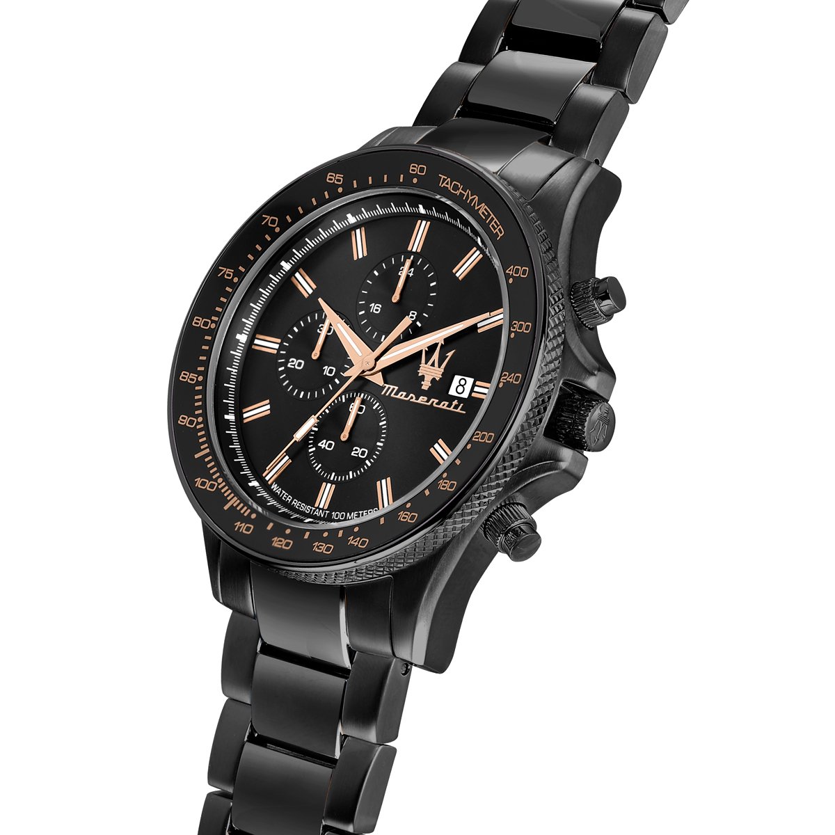 Montre Analogique  SFIDA argenté noir noir, MASERATI