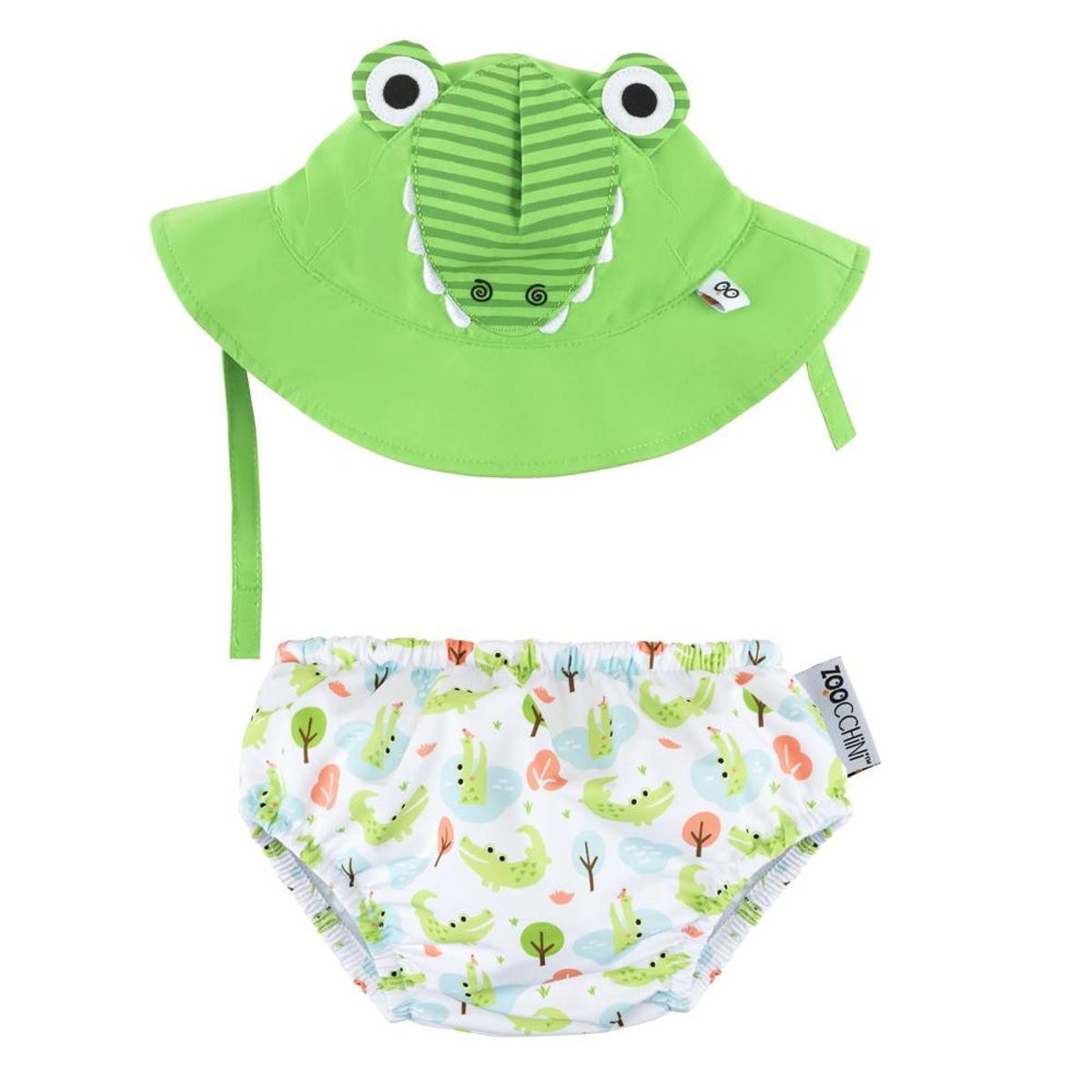 Maillot et Chapeau Crocodile (6-12M) vert, ZOOCCHINI