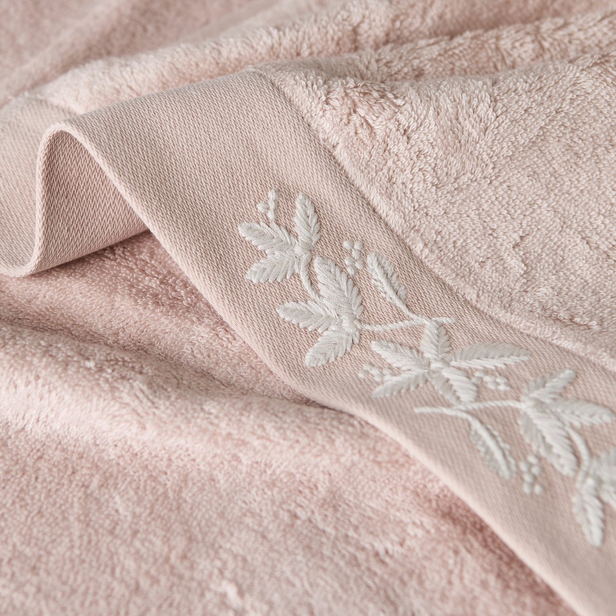 Drap de bain OPALYS blush, CARRE BLANC