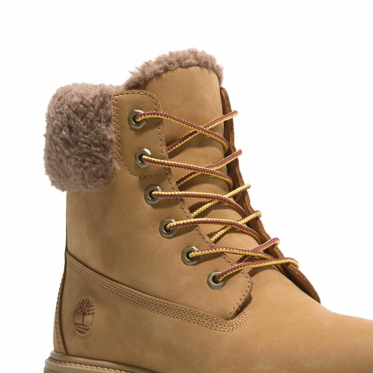 Stone Street Mid Ankle Boots in Leather with Faux Fur Lining honey, TIMBERLAND