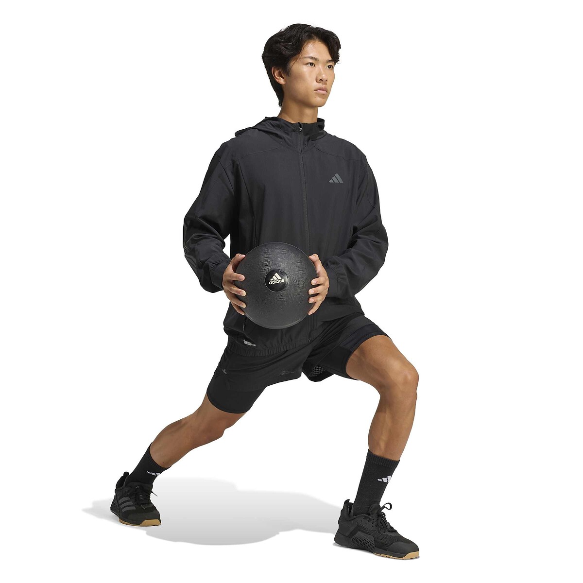 Giacca vento da allenamento, WORKOUT ESSENTIALS nero , adidas Performance