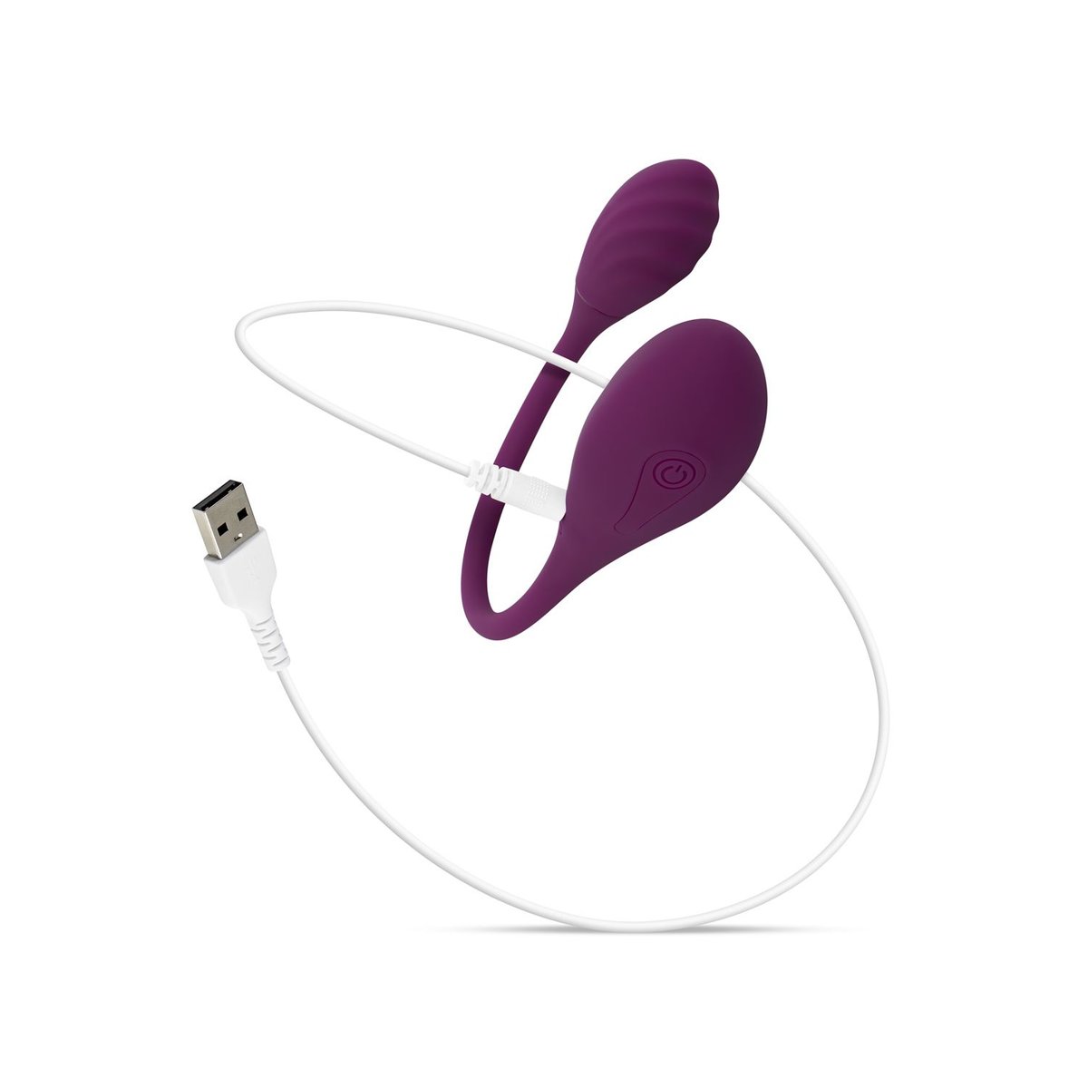 Double stimulateur vibrant avec lubrifiant violet, EASY CHOICE