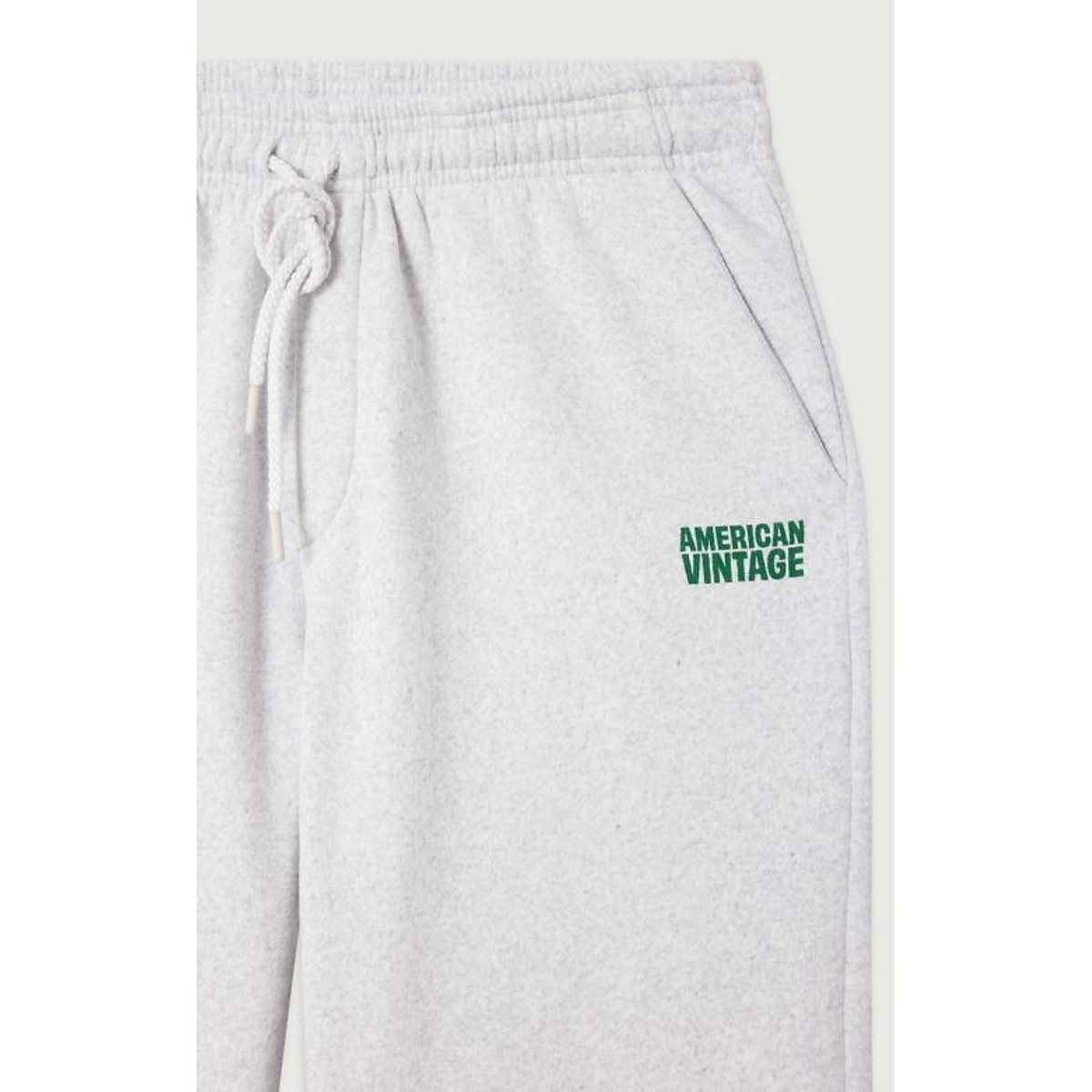 Jogging droit BAPTOWN gris clair chiné, AMERICAN VINTAGE