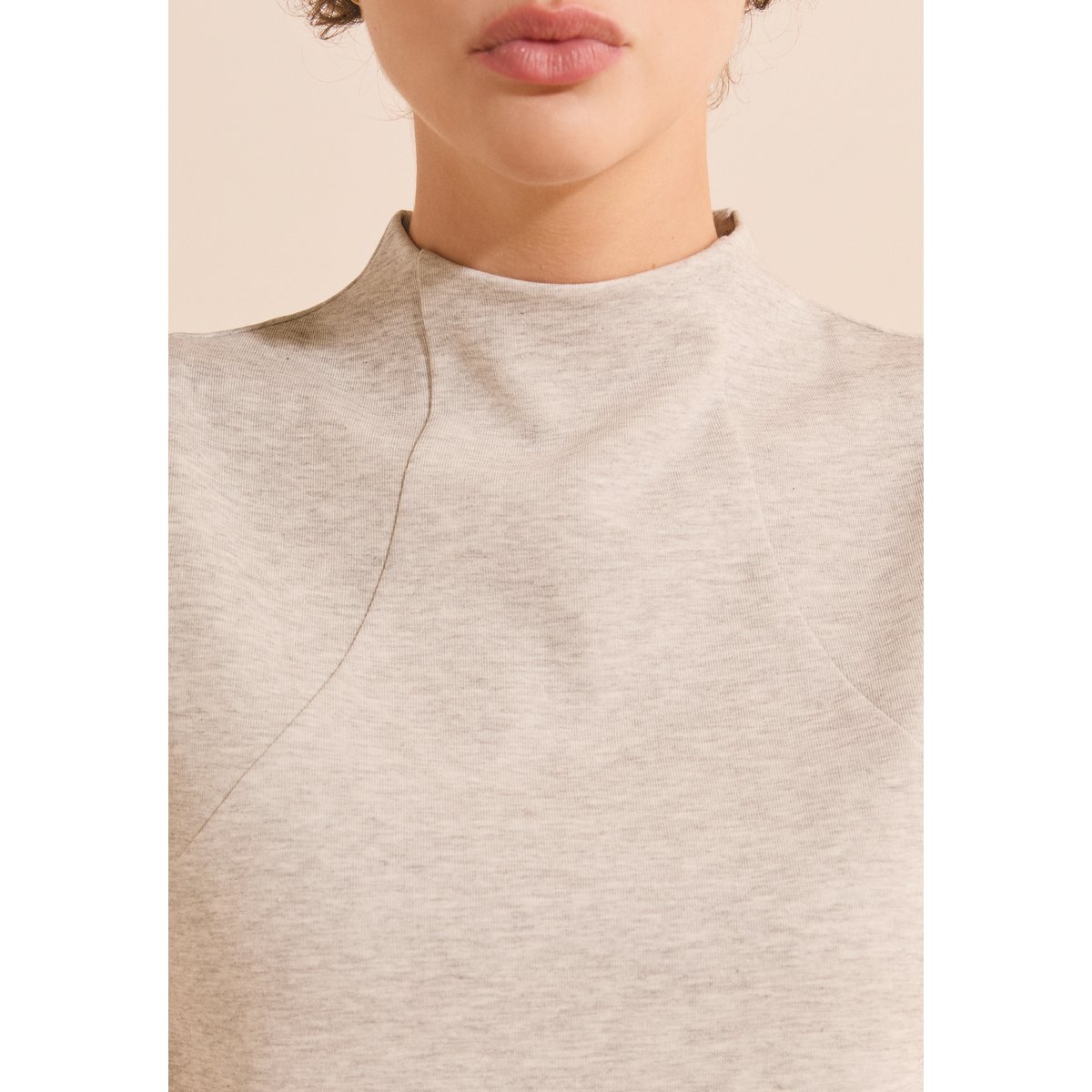 Top manches courtes avec coton AMBRE TOP gris clair, ETAM