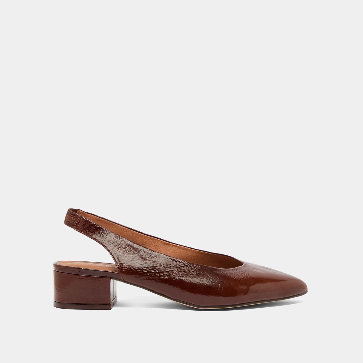 Ballerines slinback en cuir Vince marron, JONAK