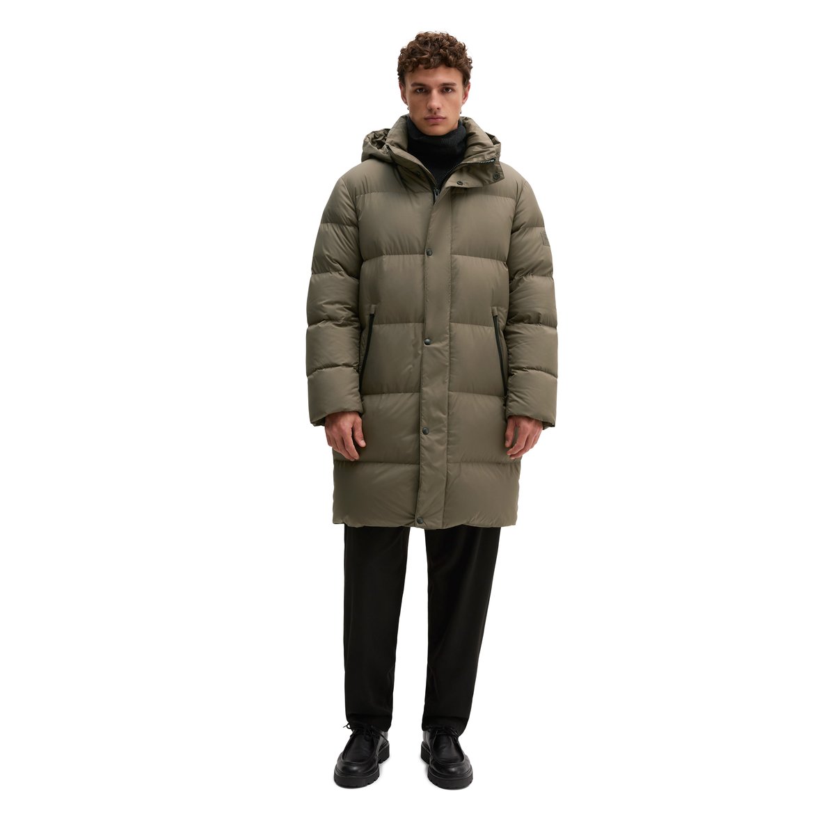 Manteau en duvet coupe classique avec une capuche ample marron, MARC O'POLO