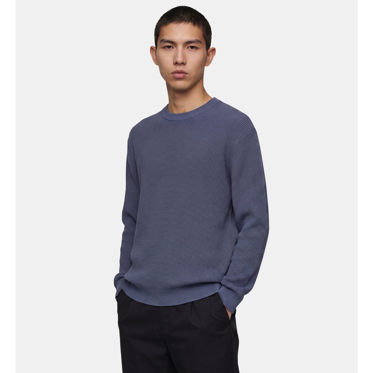 Pull rulwool en laine bleu nuit, GALERIES LAFAYETTE