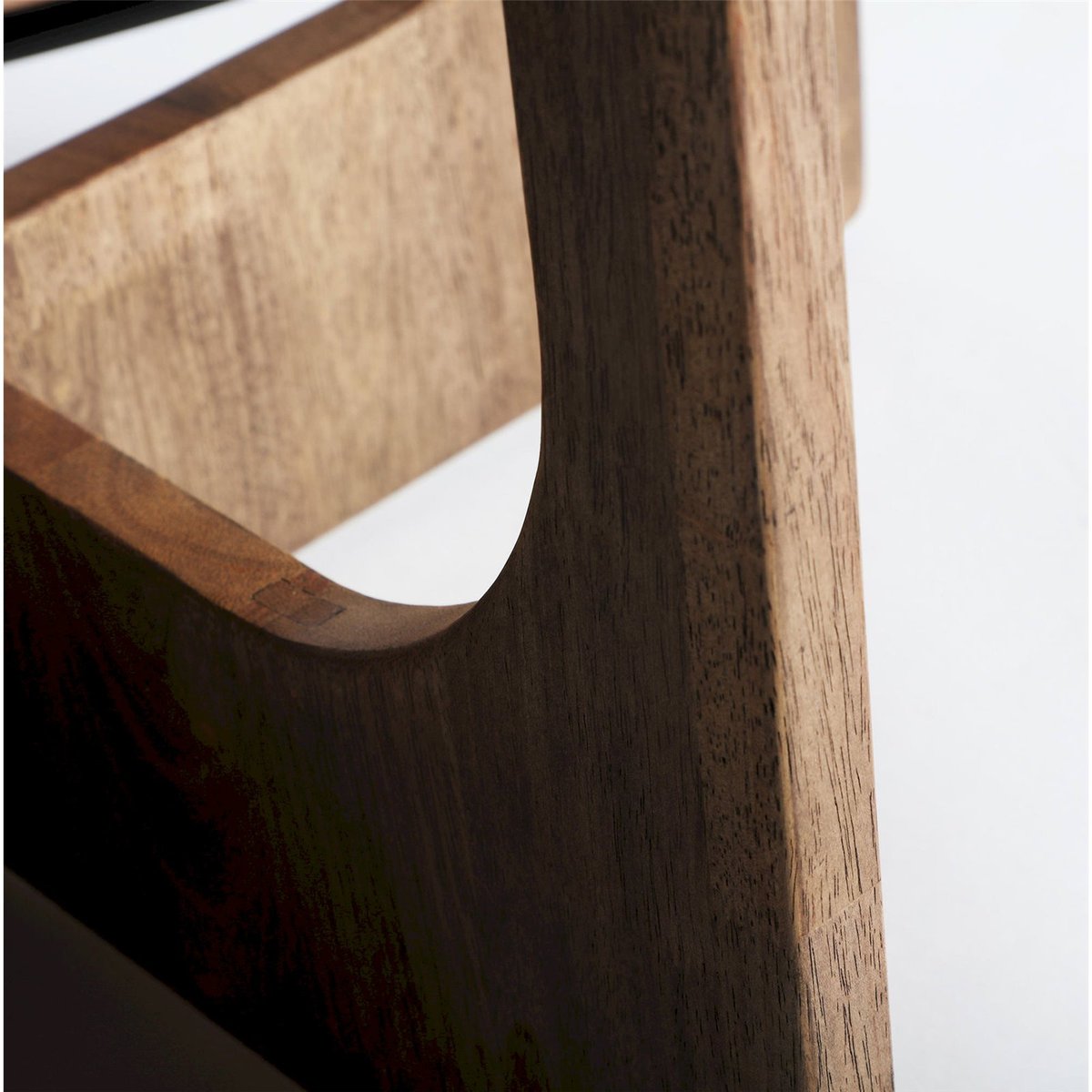 Table basse ronde bois collection lubeca marron et verre brun fumé, RECOLLECTION