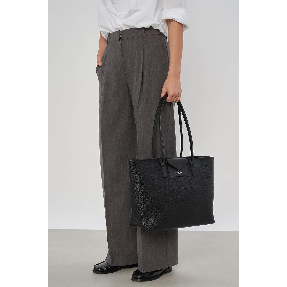 Sac cabas porté épaule zippé, MAYA DOUBLE KBA noir, LANCASTER