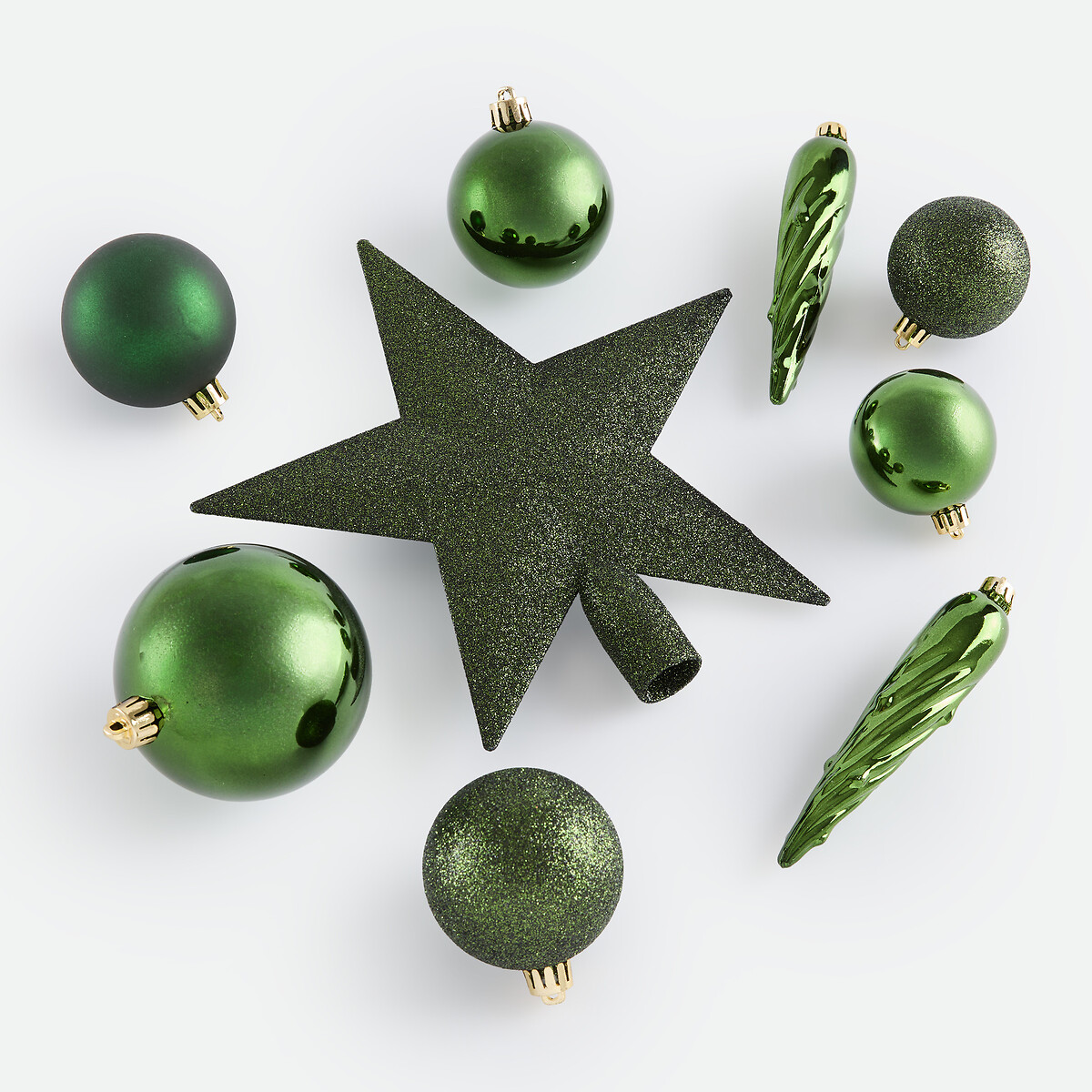 Coffret de 33 boules de Noël, CASPAR vert, LA REDOUTE INTERIEURS