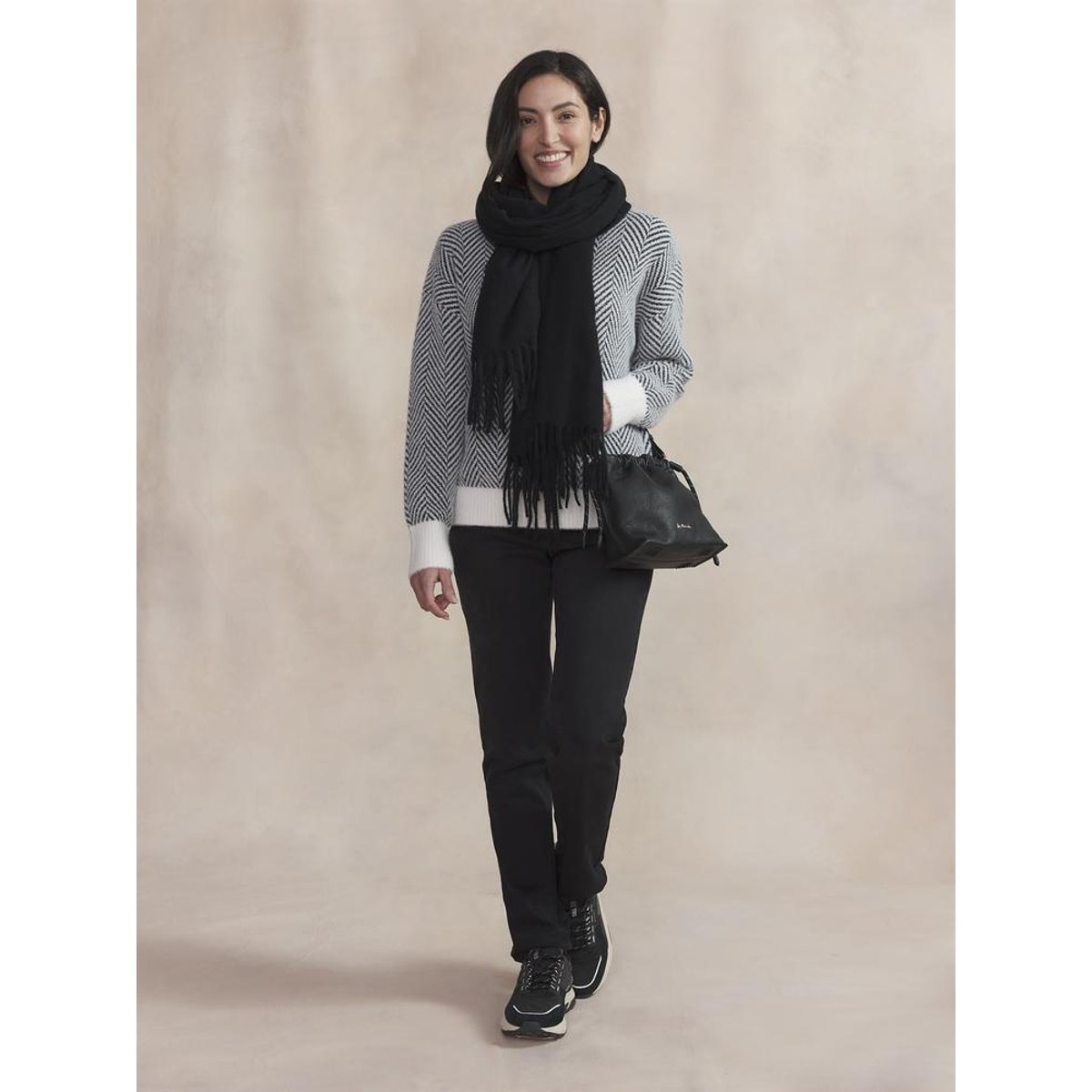Pull encolure ronde DONIAPUL noir, TBS
