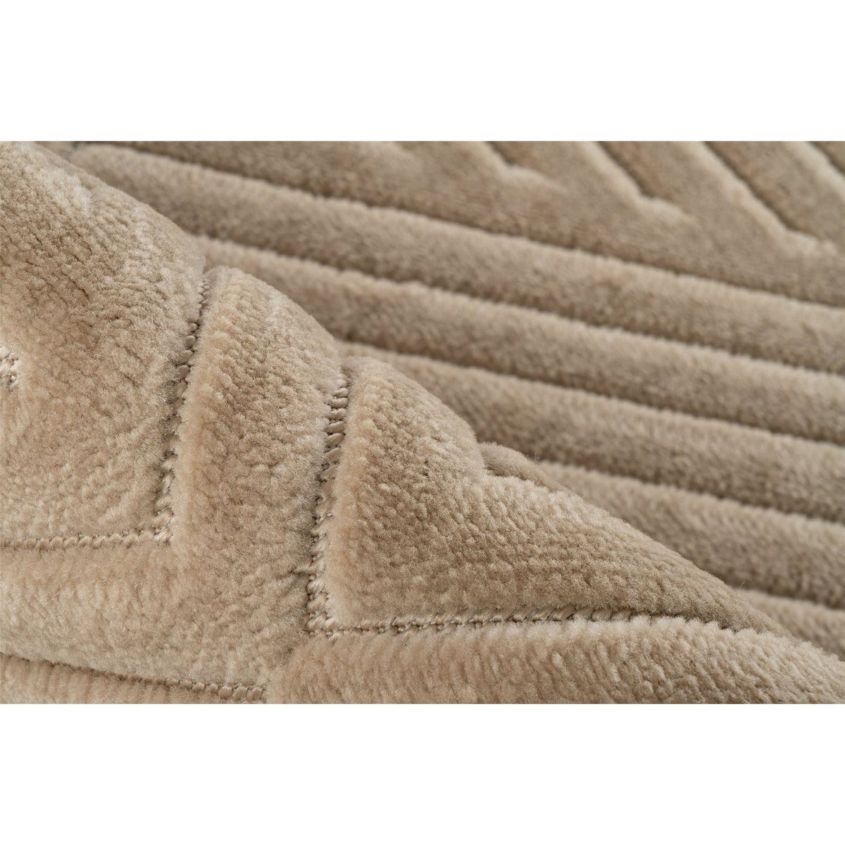 Tapis à motif géométrique, Style scandinave beige sable chaud ton sur ton, ARTE ESPINA