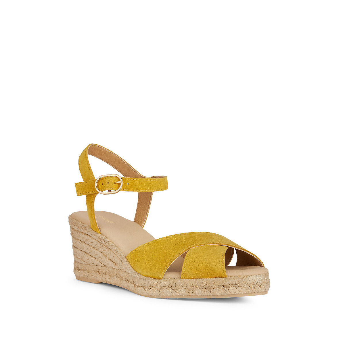 Espadrilles compensées Gelsa jaune, GEOX