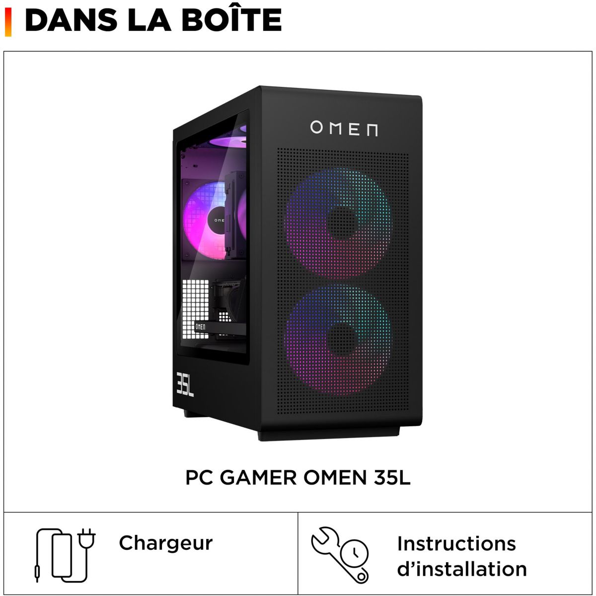 PC Gamer OMEN GT16-1006nf AMD Ryzen 7 9800X3D AMD Radeon RX 9070 XT 64 Go RAM DDR5 SSD 4 To couleur unique, HP