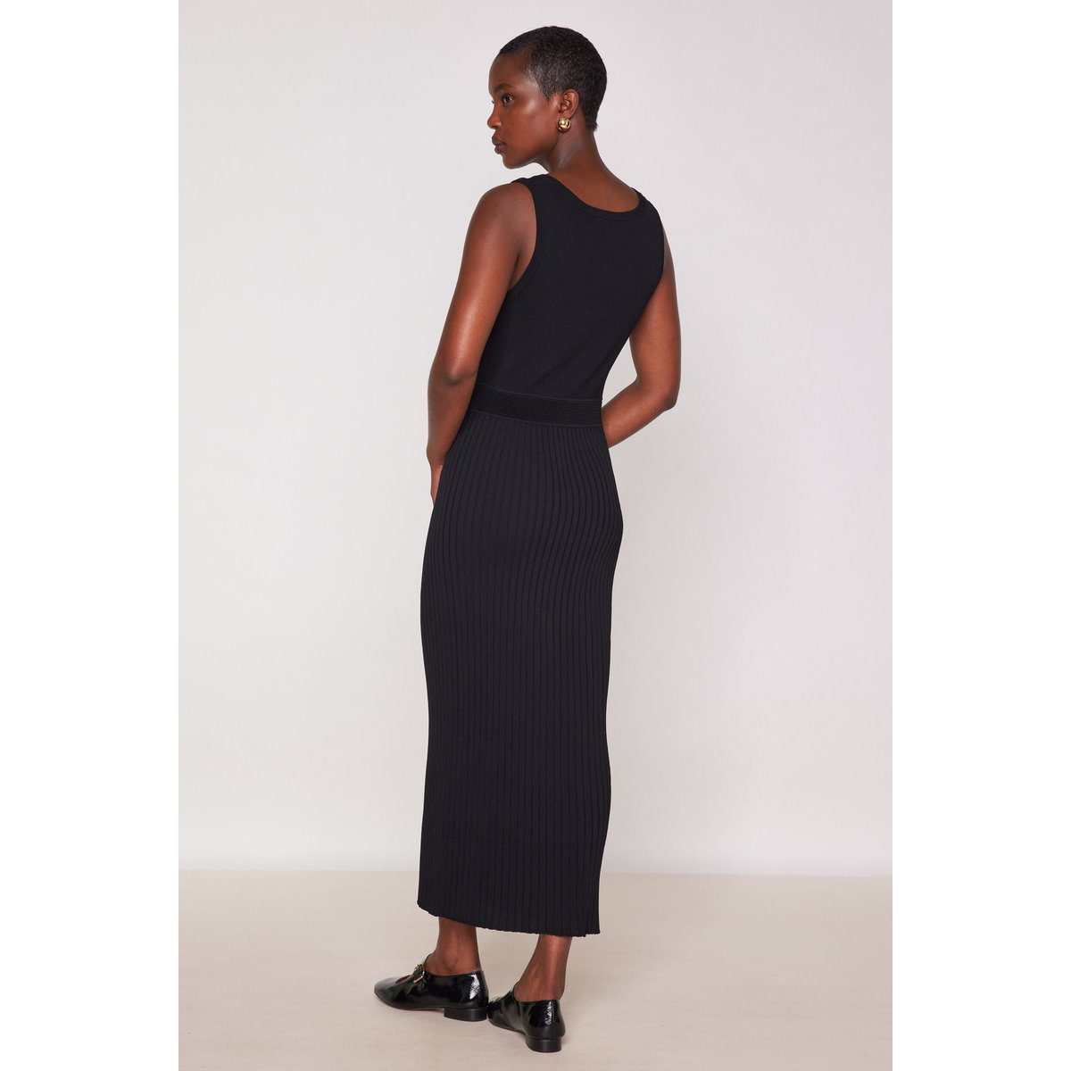 Robe droite côtelé Rive noir, Maison 123