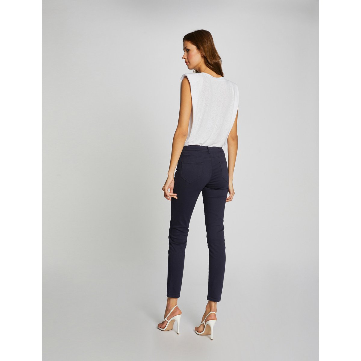 Pantalon skinny marine, MORGAN