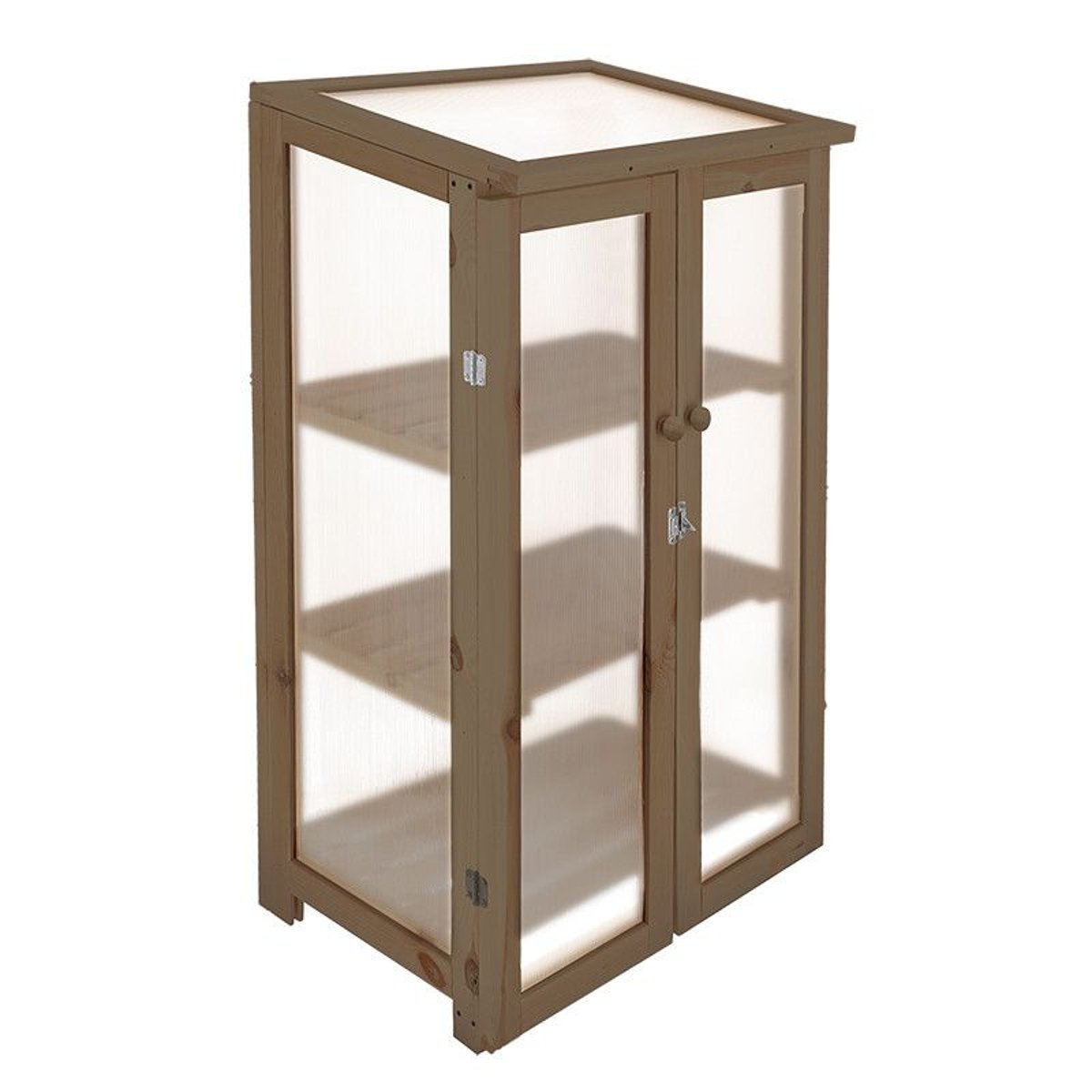 Serre de jardin Bois et polycarbonate 125cm couleur unique, ESSCHERT DESIGN