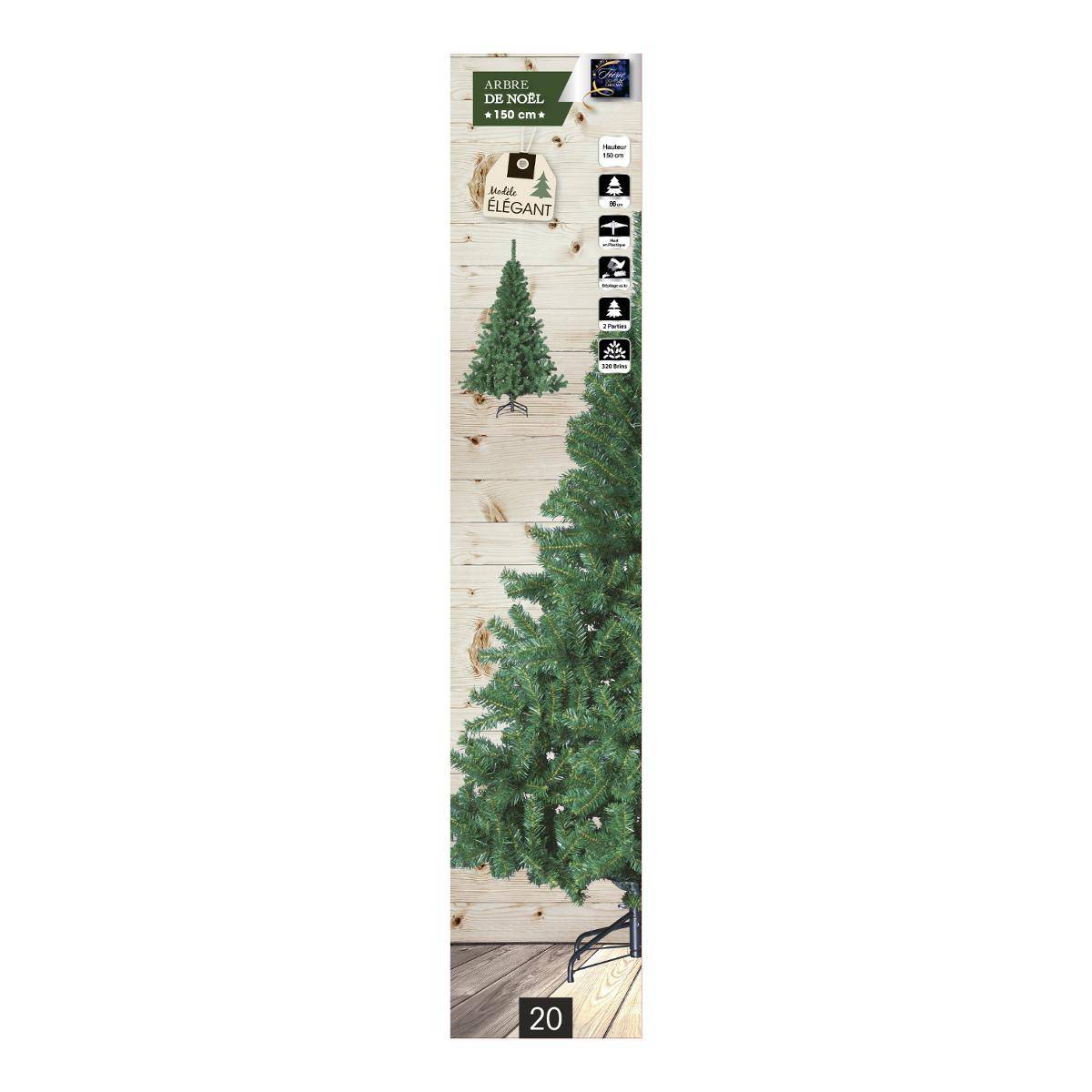 Sapin Élégant 150 cm vert vert, FEERIC LIGHTS & CHRISTMAS