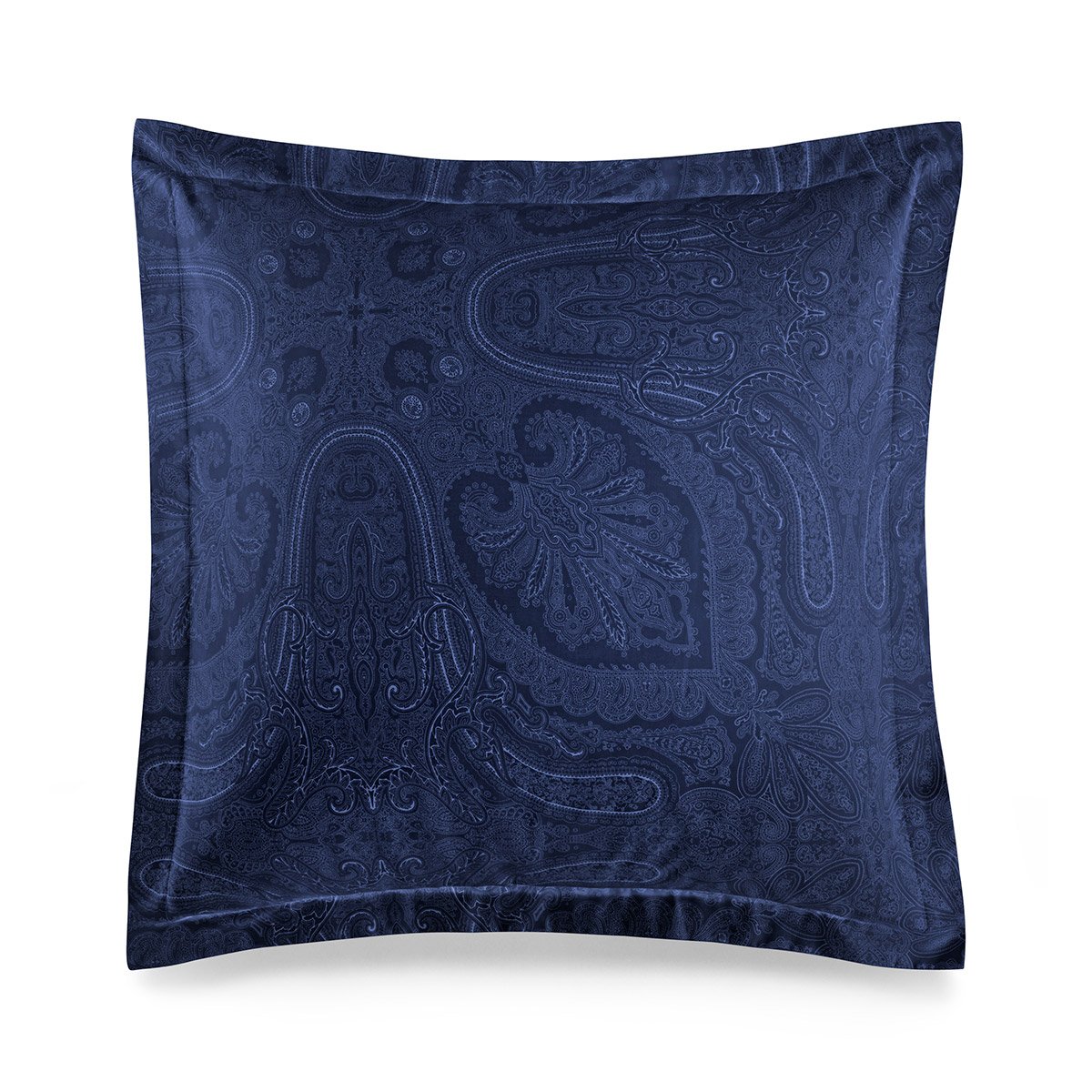 Taie à volant en satin, DONCASTER navy, RALPH LAUREN HOME
