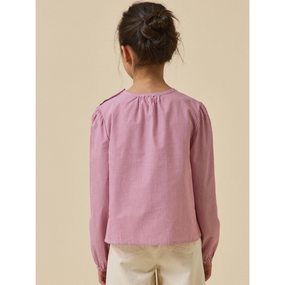 Chemise rayée rayure rouge, CYRILLUS