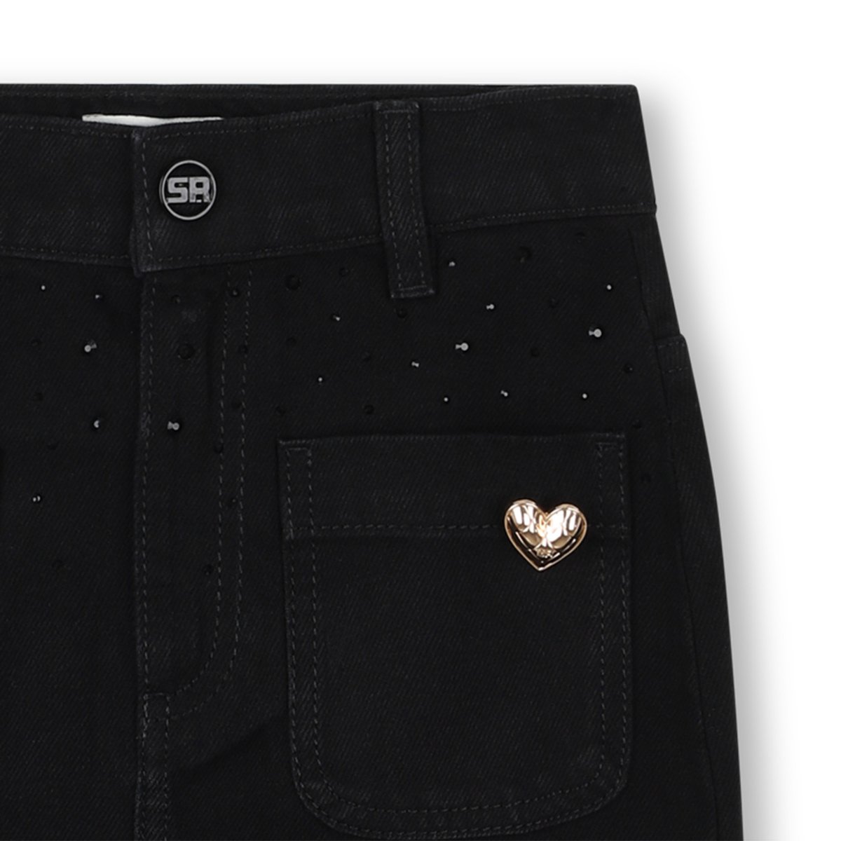 Jupe midi en denim black, SONIA RYKIEL ENFANT