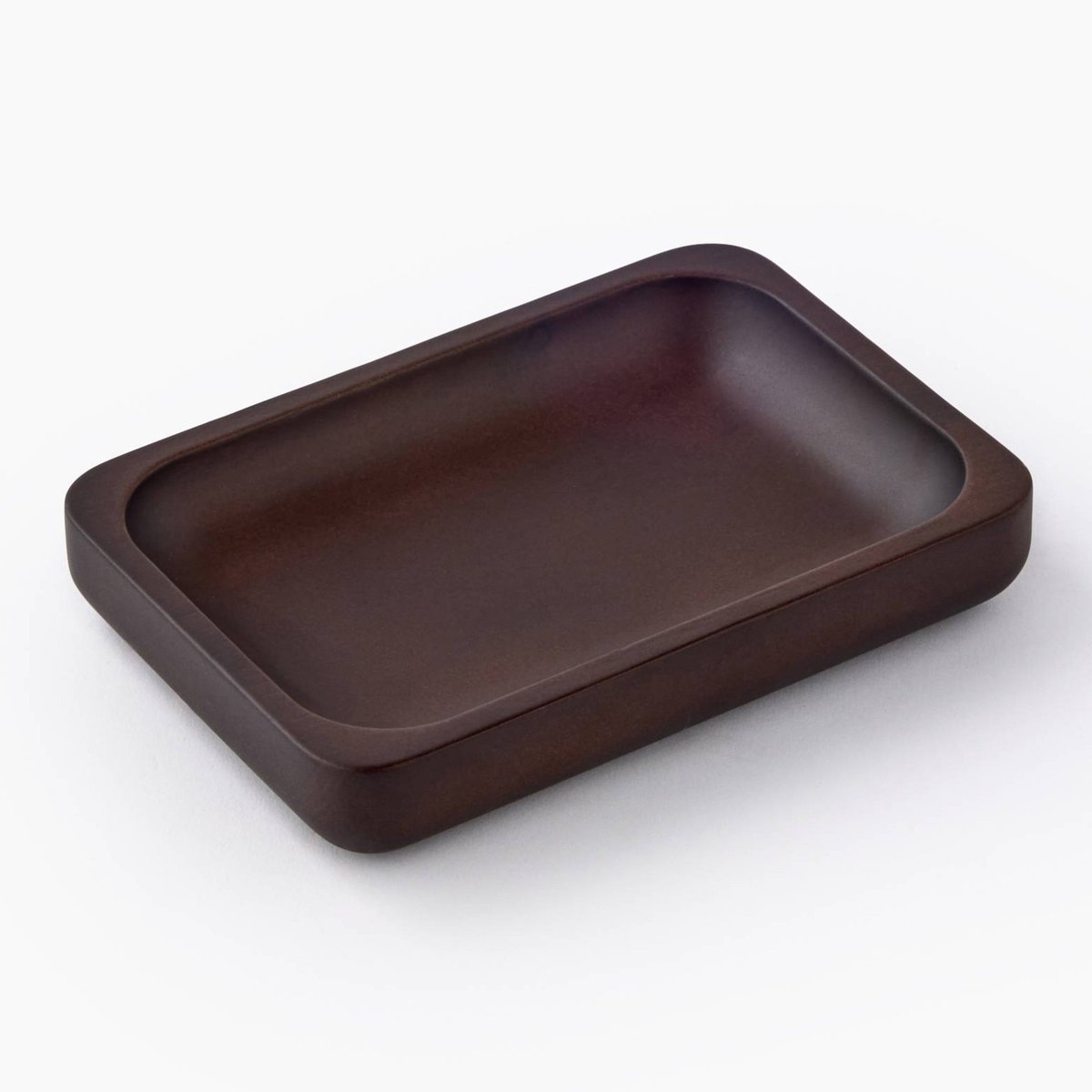 Porte savon,6,7x6,7x8,2cm, en bois d'acacia bois fonce, MONOPRIX